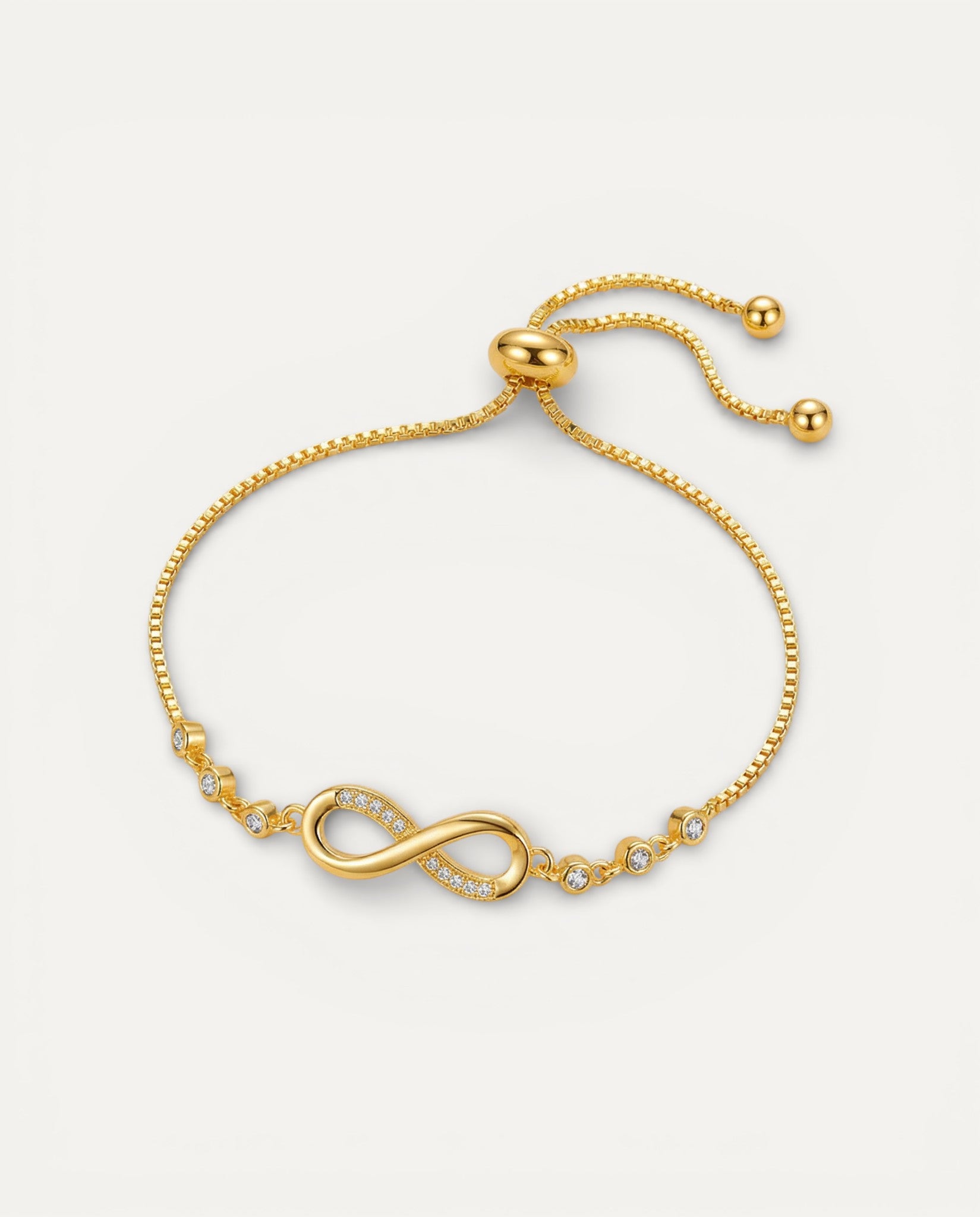 Adjustable Silver Infinity Bracelet