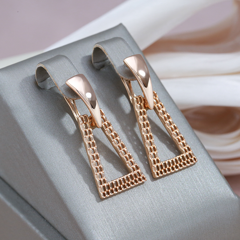 Elegant Hollow Gold Earrings