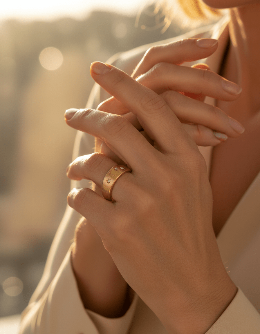 Vintage Sterling Silver and Gold Ring