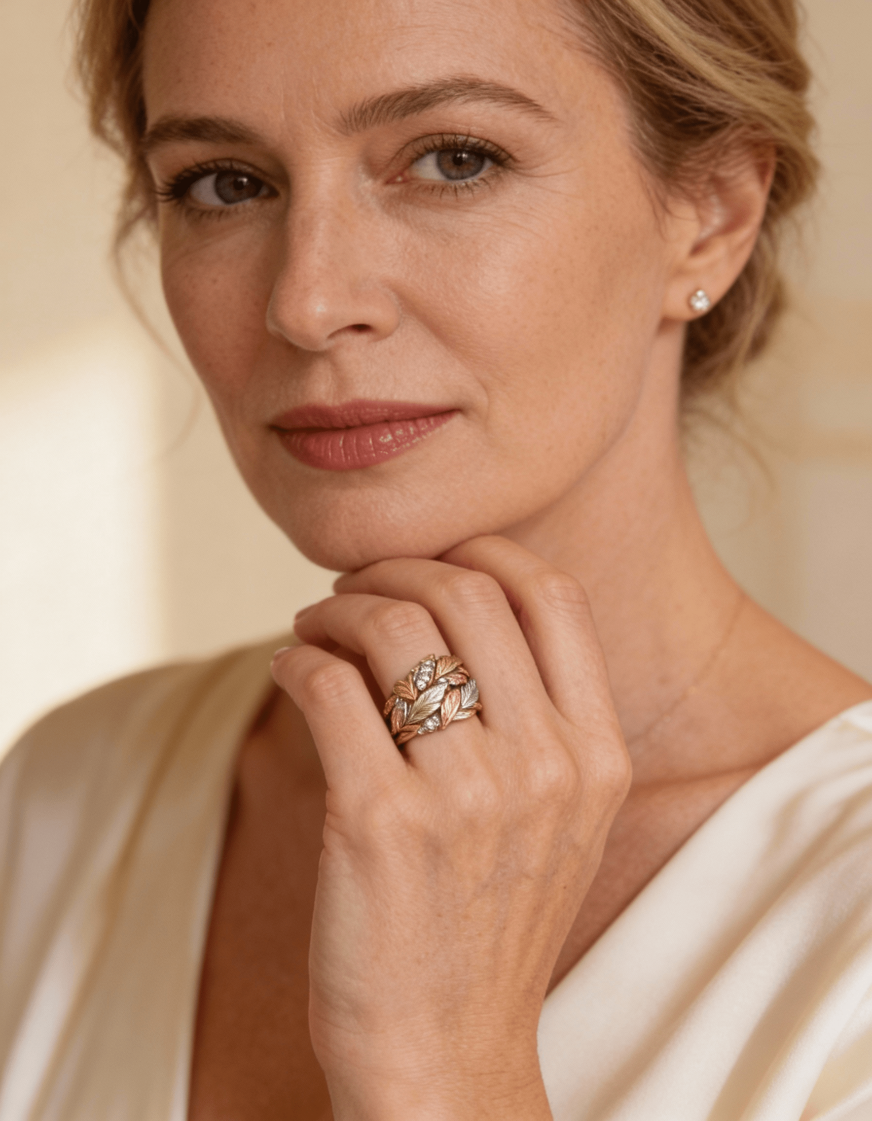 Autumn Gold, Silver and Copper Ring