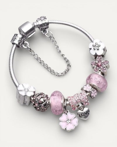 Vintage Pink Silver Bracelets