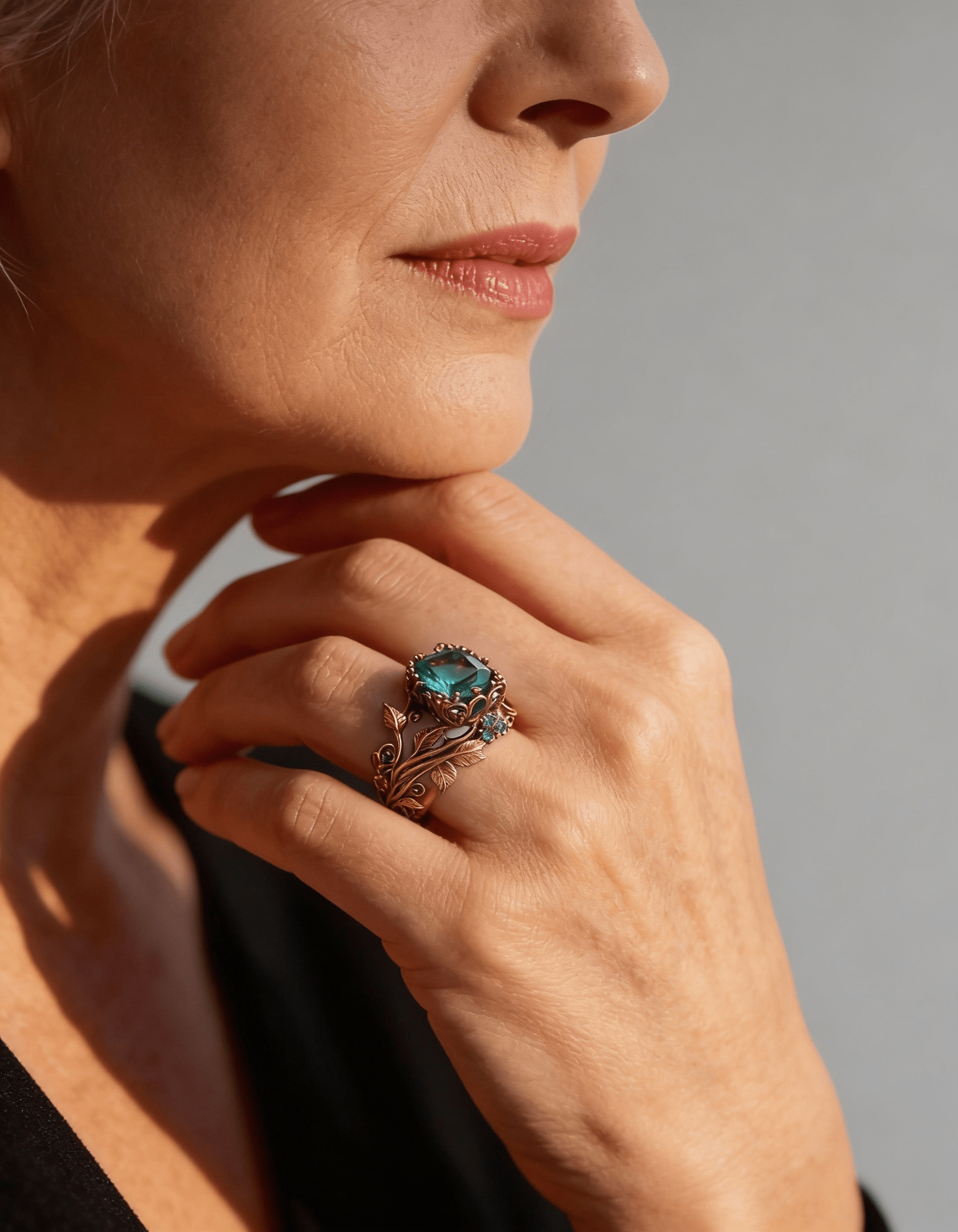 Nature Green Crystal Ring