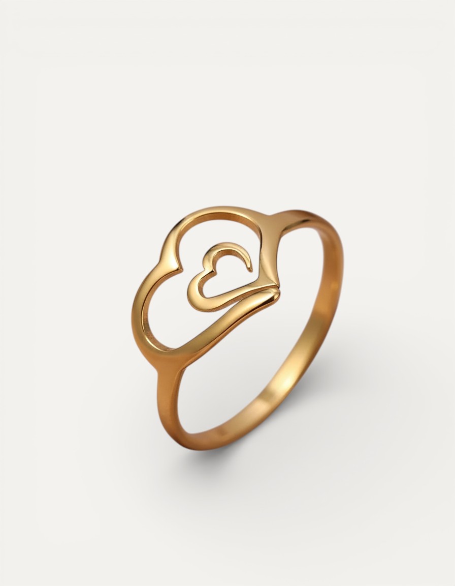 Gold Heart Ring