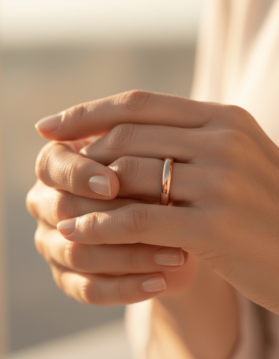 Simple Gold and Silver Ring