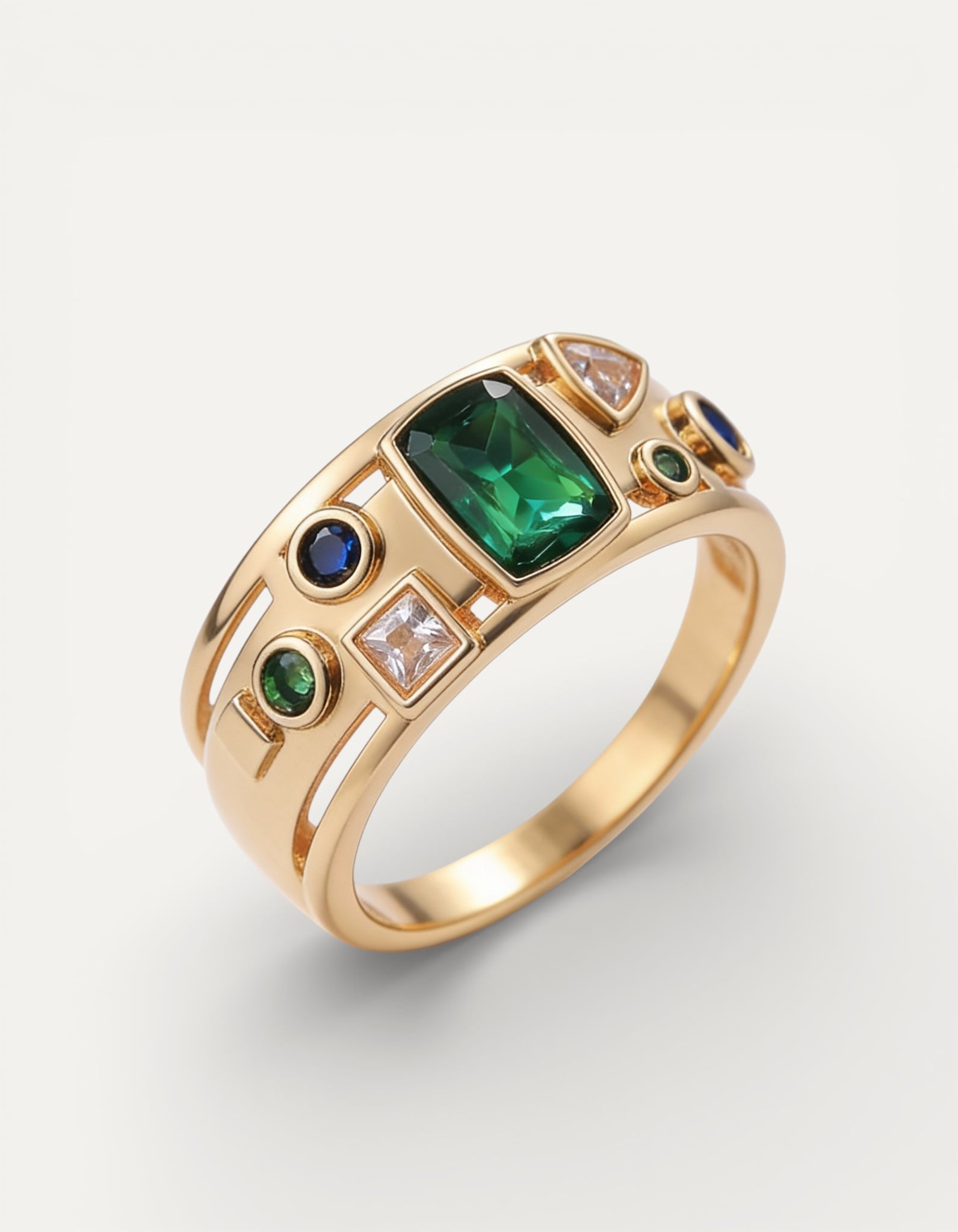 Colourful Crystal Ring