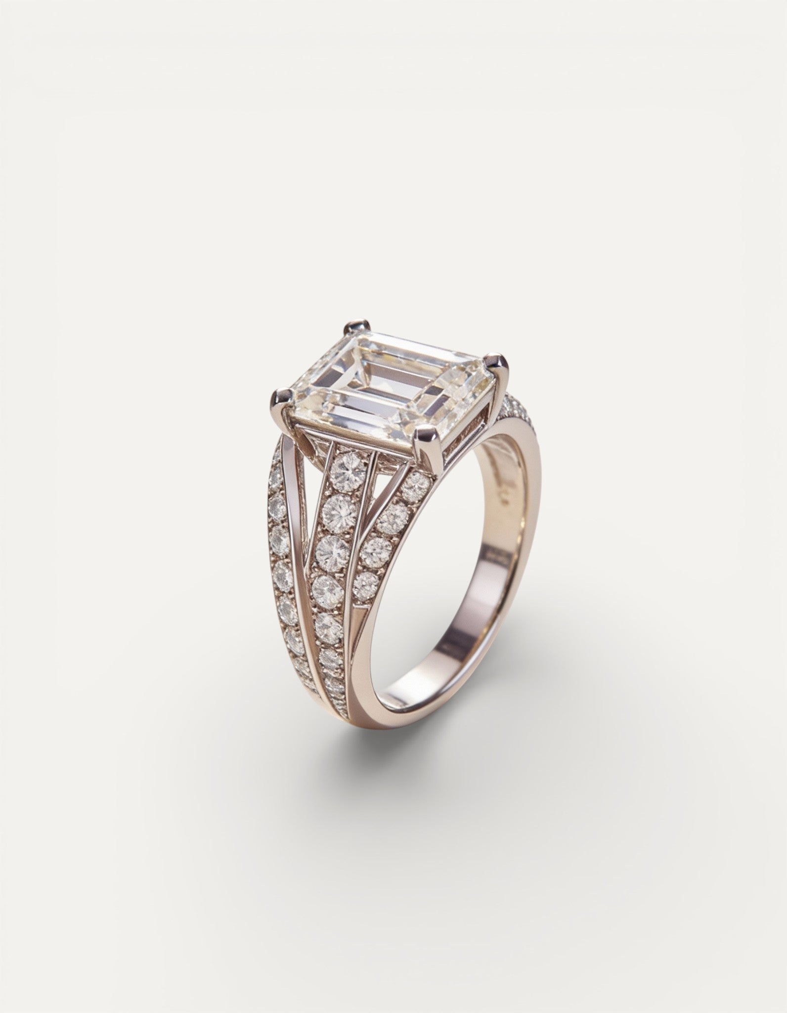 European and American Three-Piece Diamond Ring