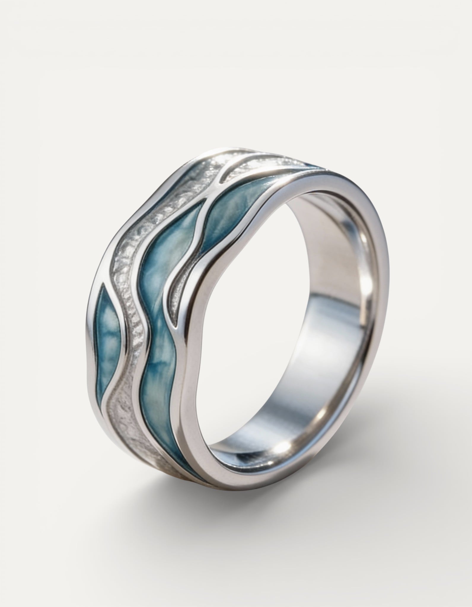 Ocean Wave and Beach Aurora Ring