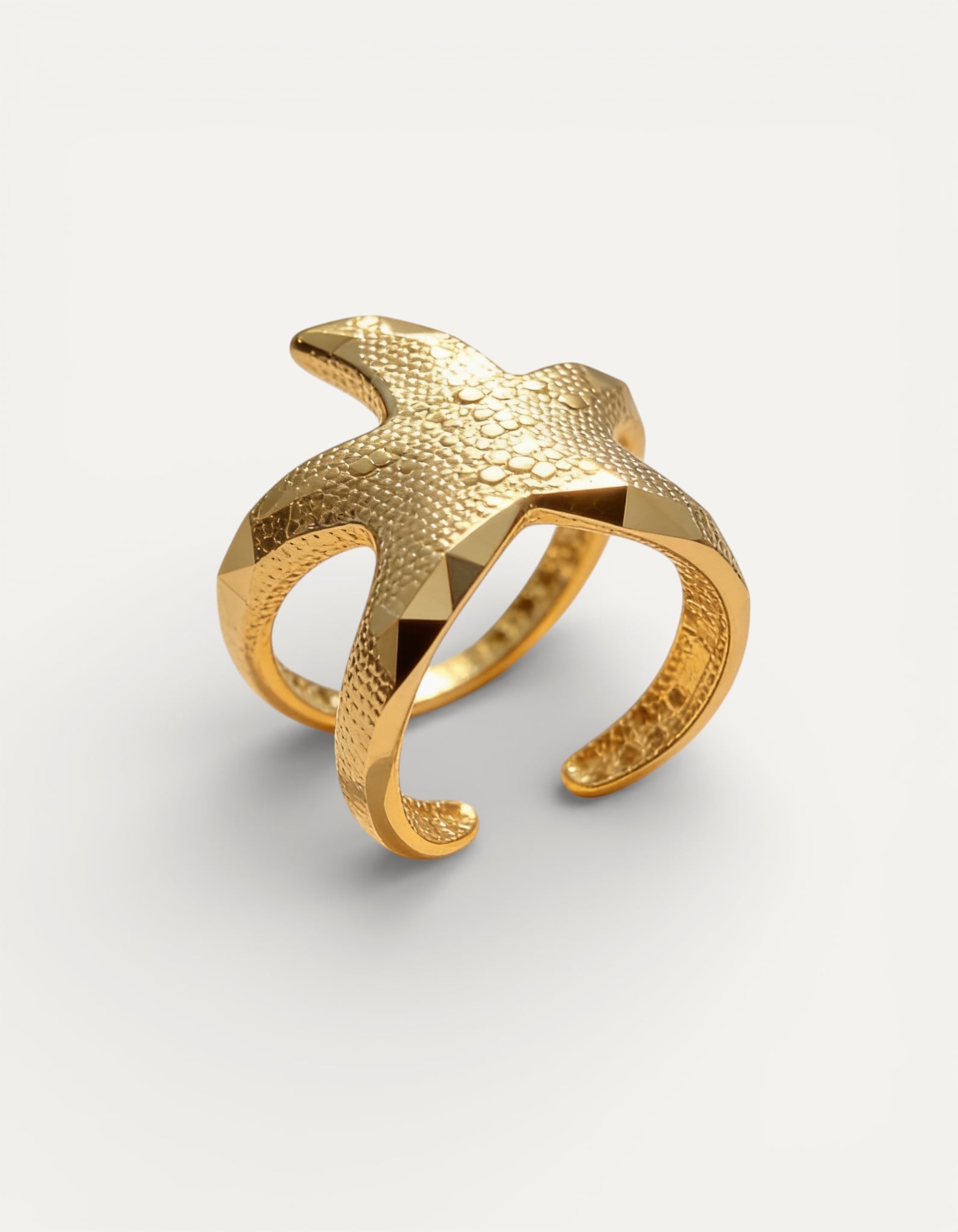 Adjustable Vintage Gold Starfish Ring