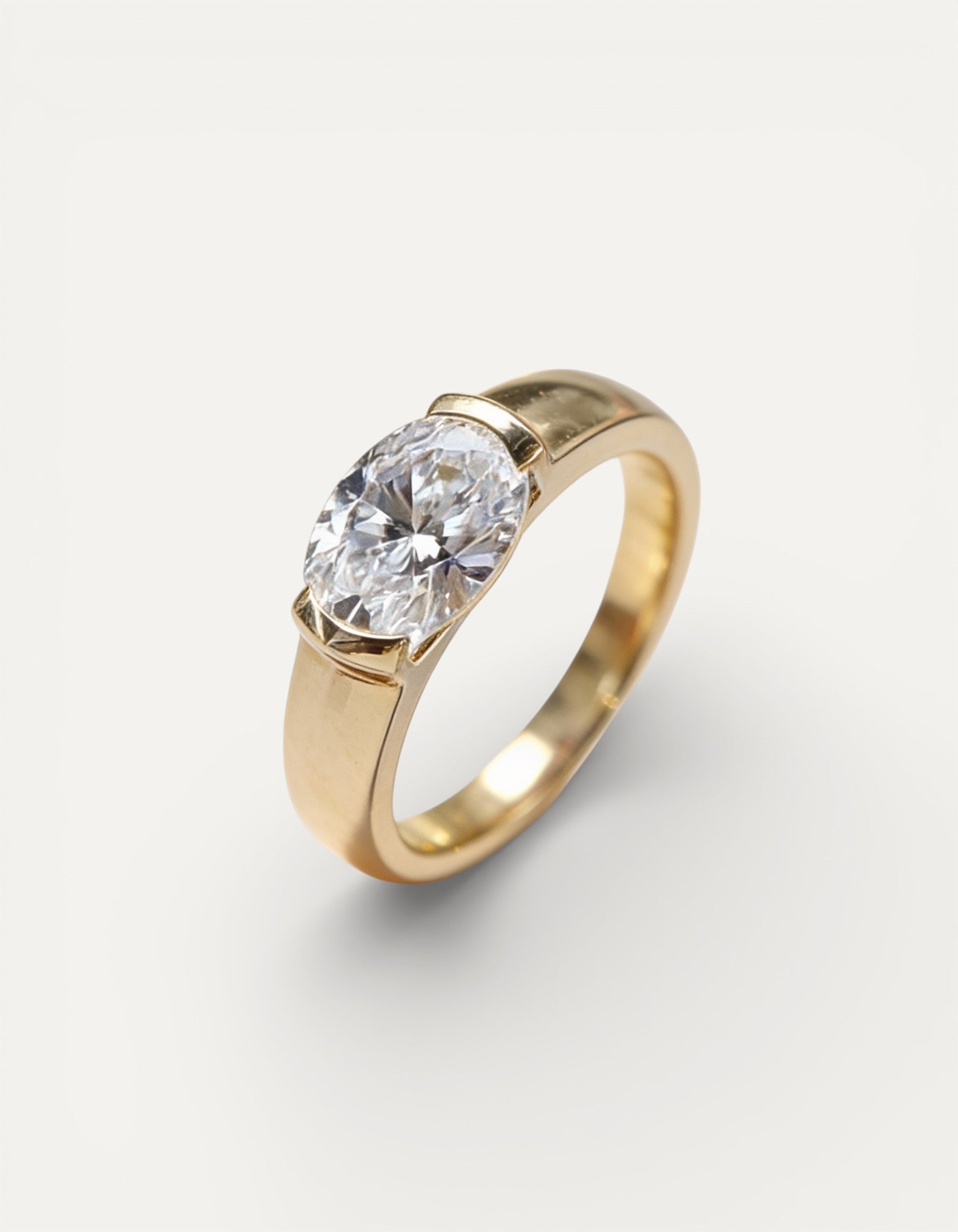 Vintage Gold Cubic Zirconia Ring