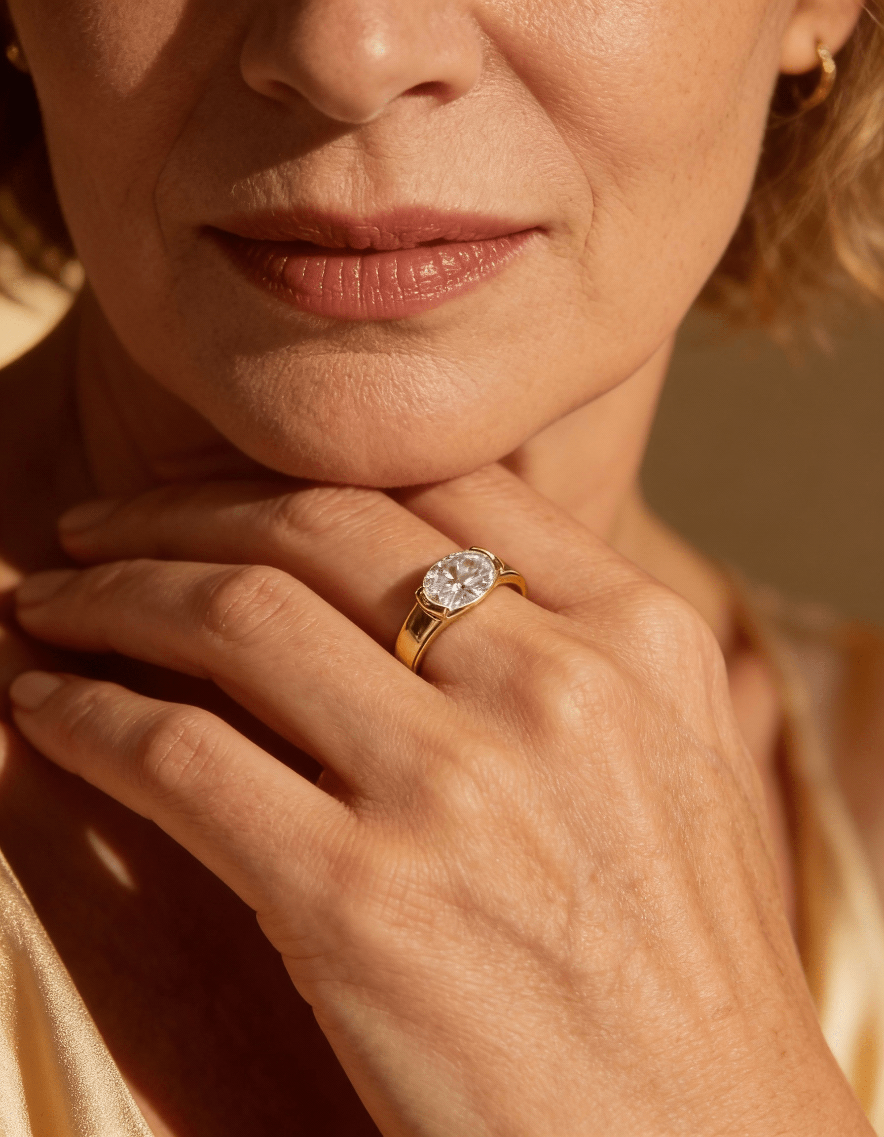 Vintage Gold Cubic Zirconia Ring