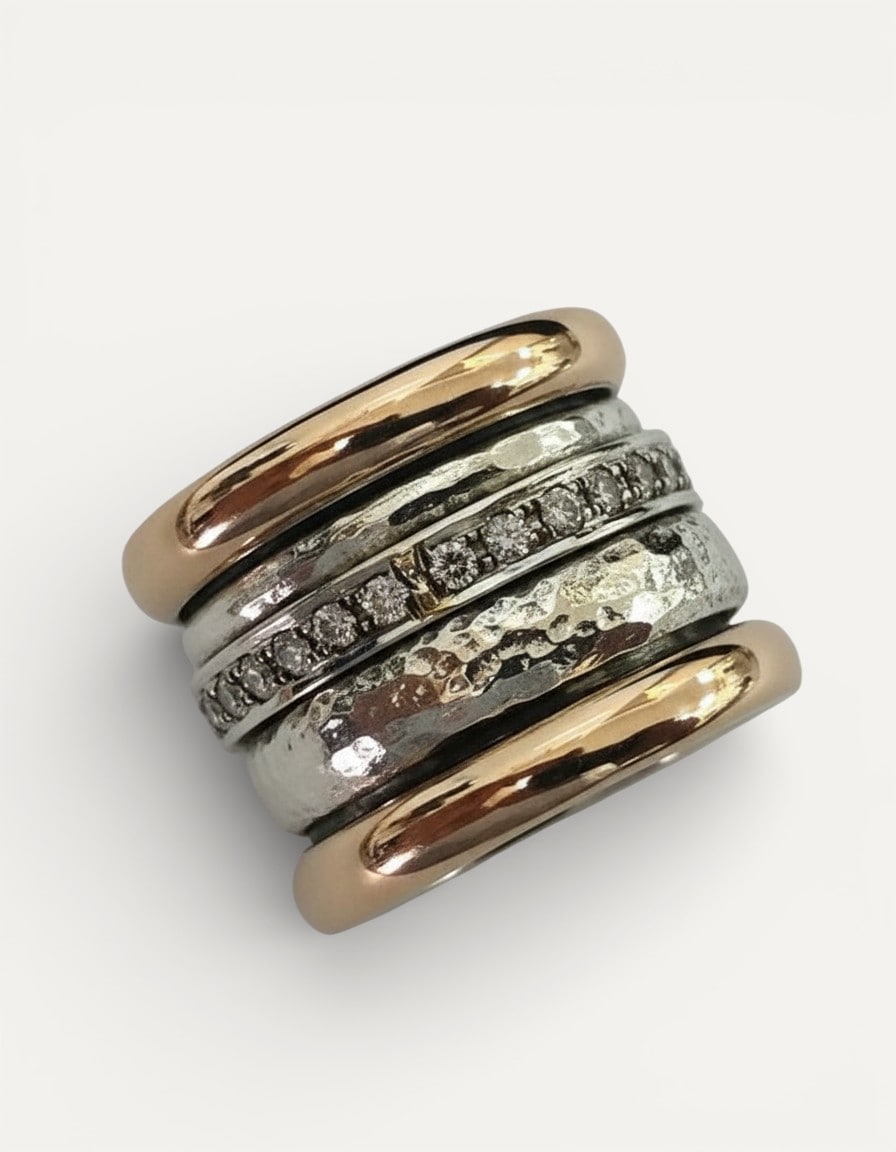 Vintage Thick Layered Gold Ring