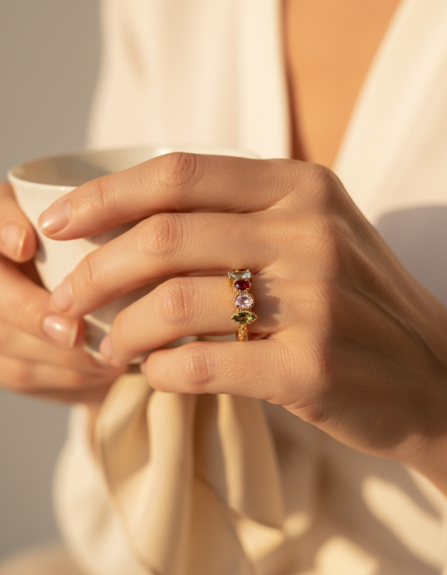 Vintage Gold Floral Ring