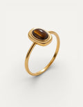 Vintage Gold Brown Gemstone Ring