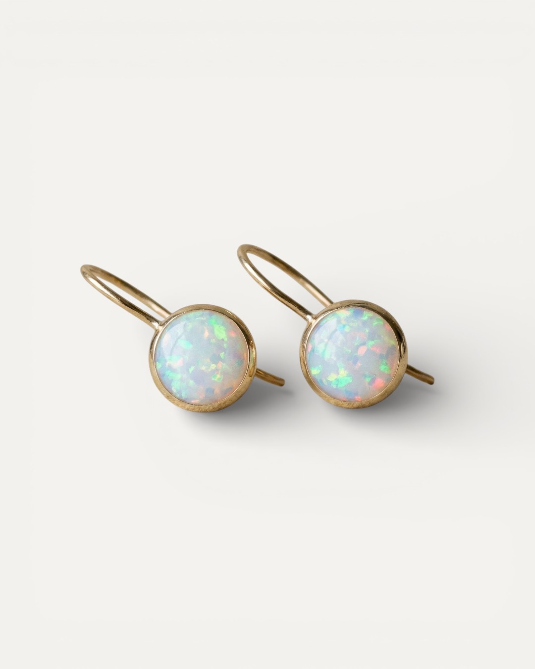 Vintage White Opal Earrings