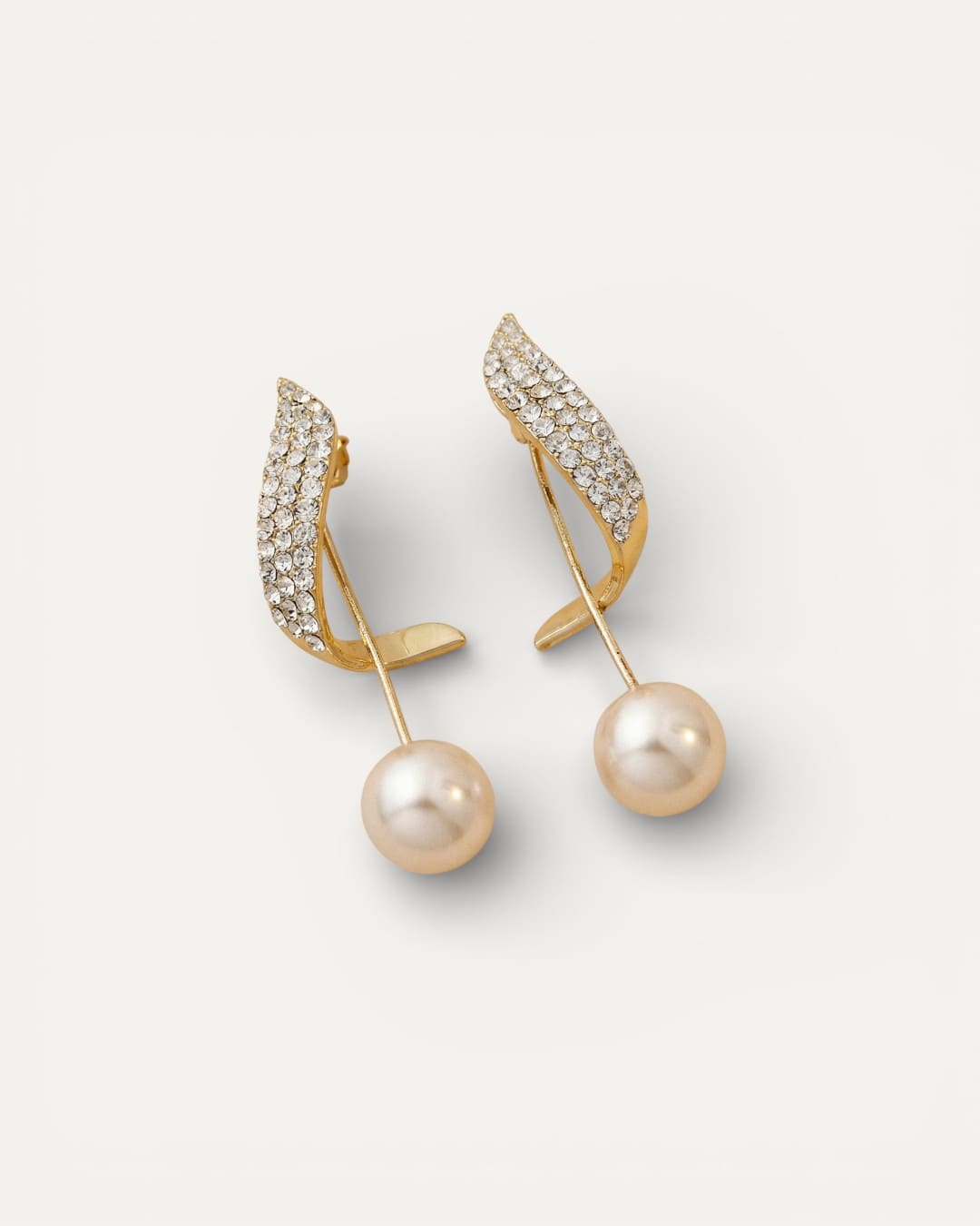 Gold Pearl Earrings