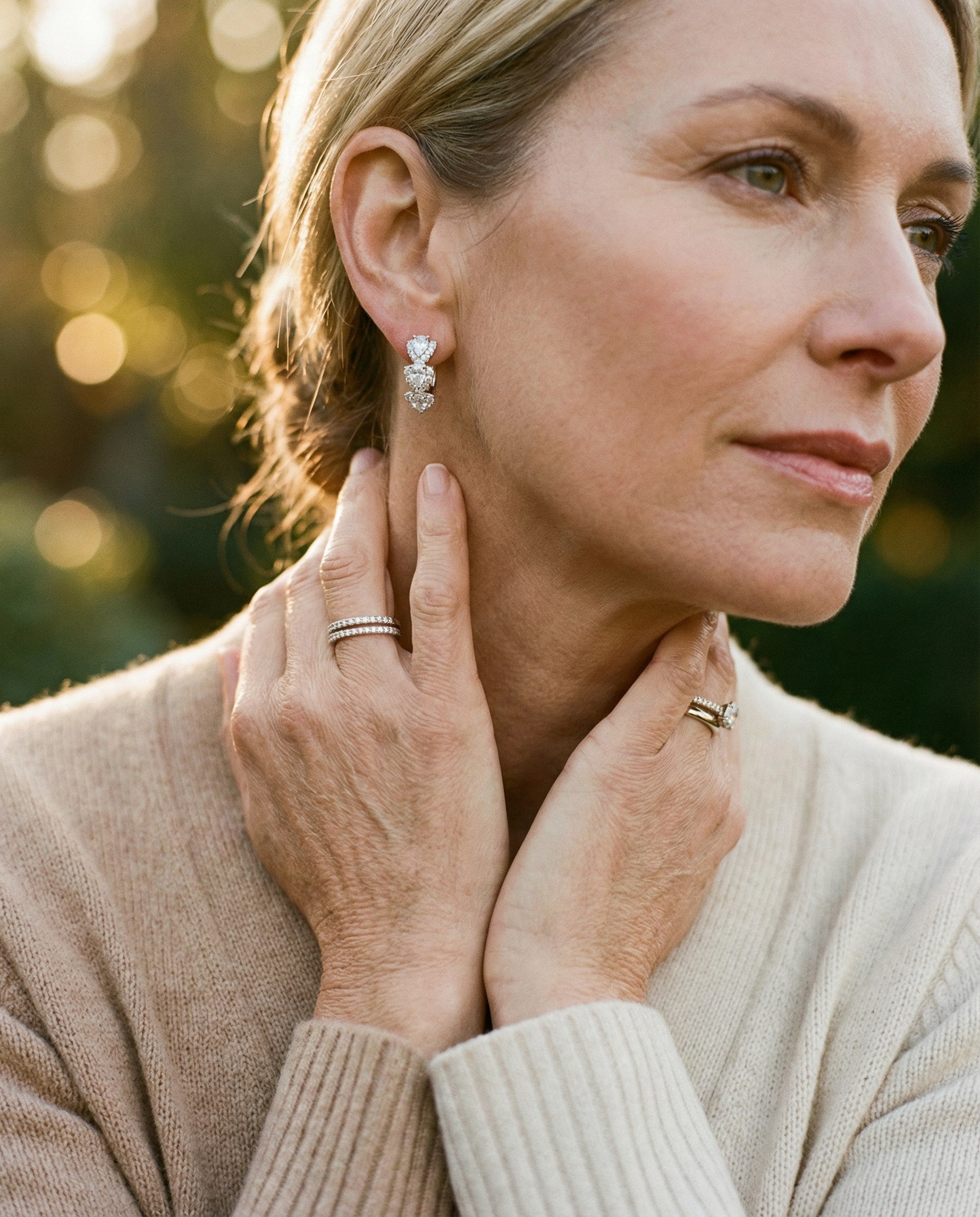 Sparkling Crystal Hoop Earrings