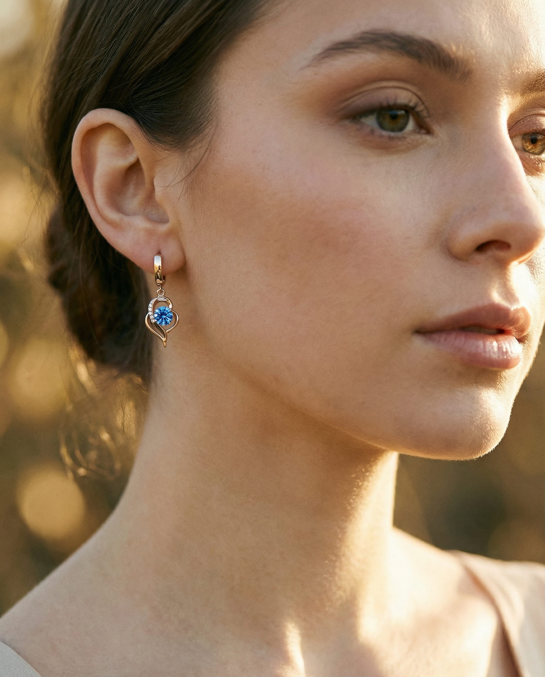 Silver and Zirconia Inlaid Floral Earrings