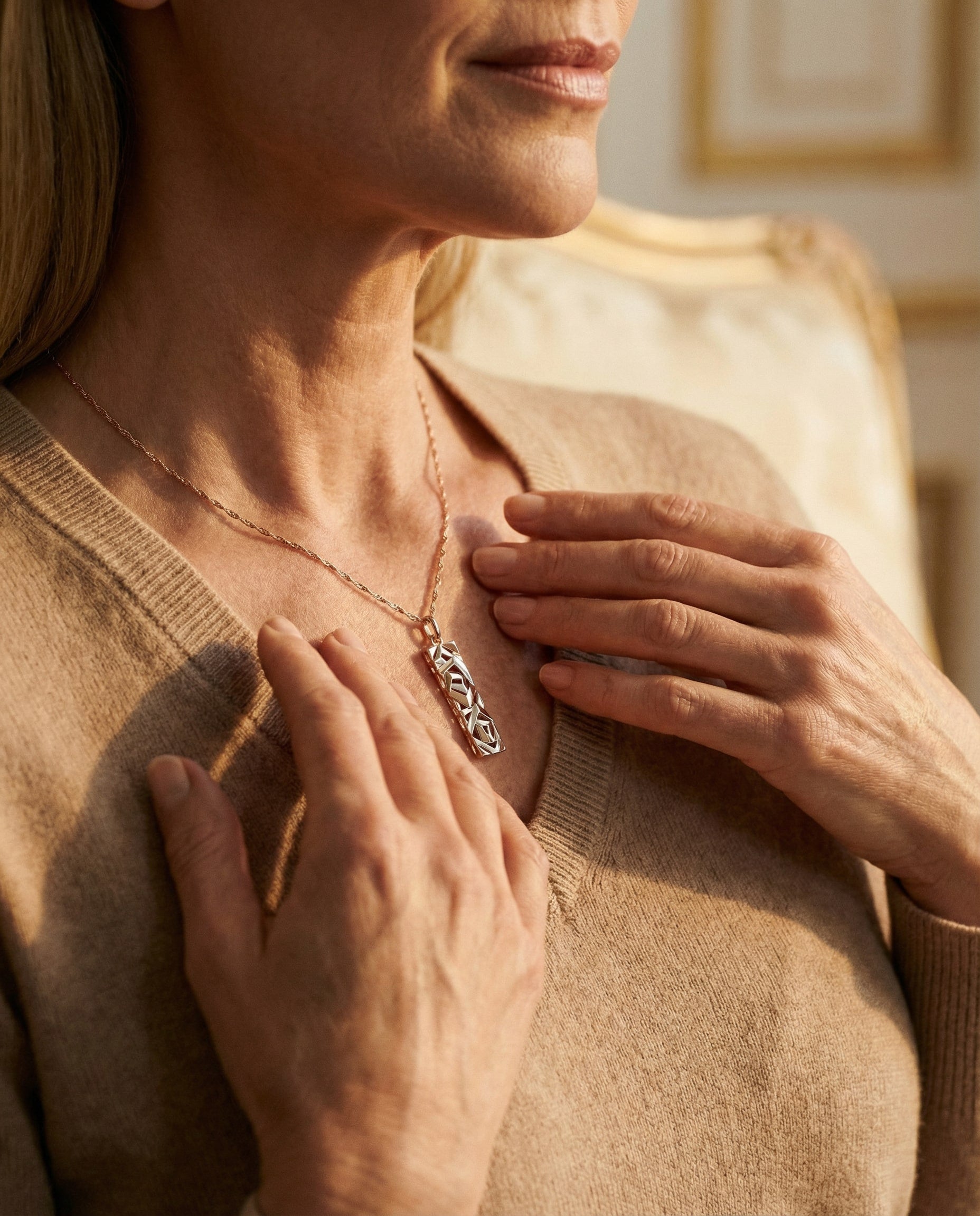 Elegant Silver and Gold Necklace