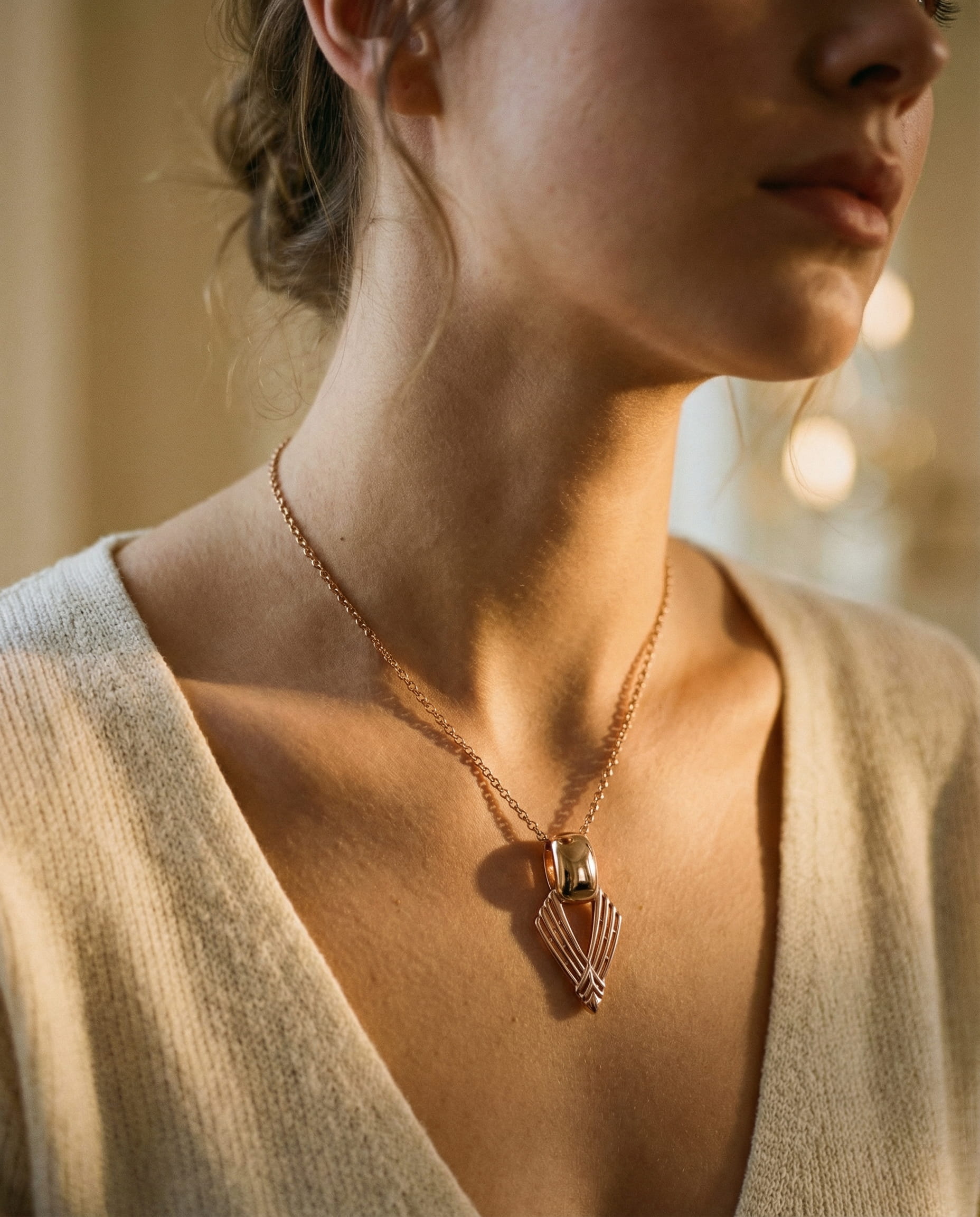 Elegant Dark Gold Necklace