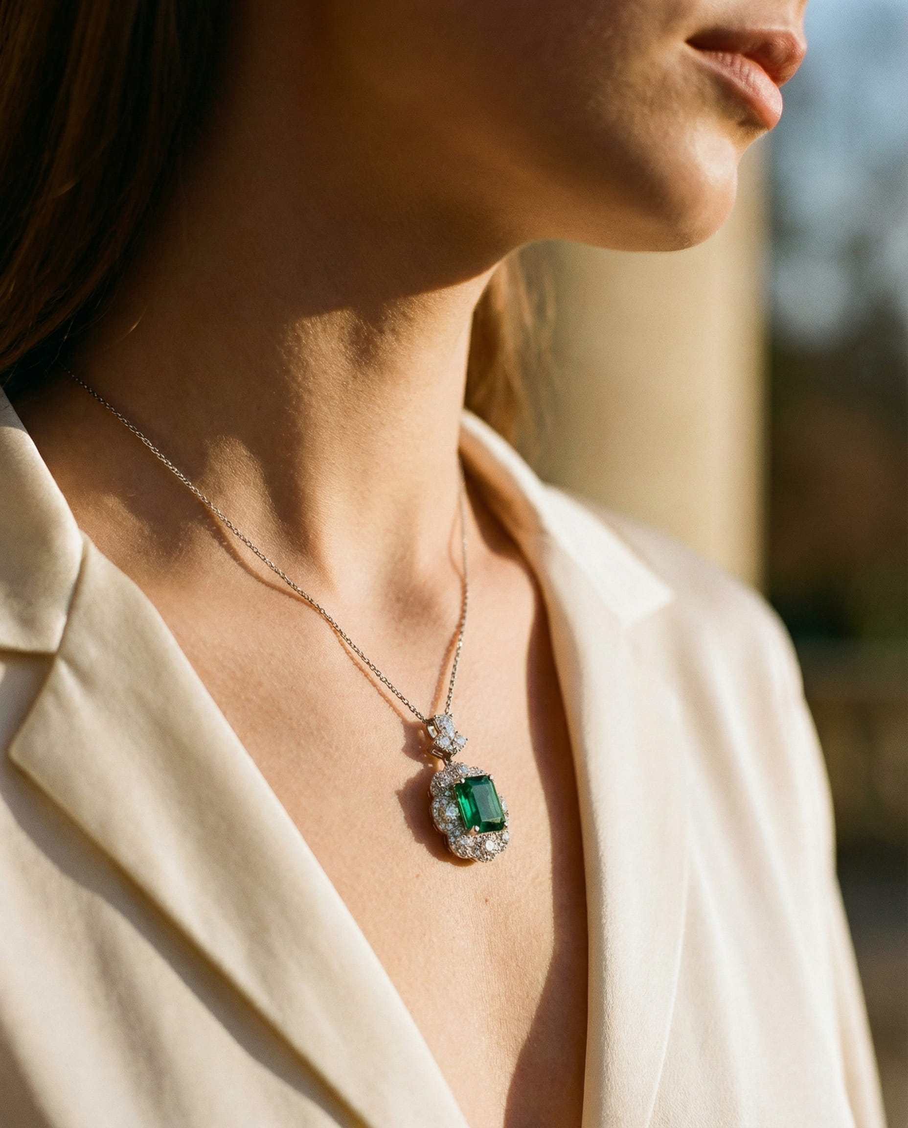 Giselle Emerald Stone Necklace