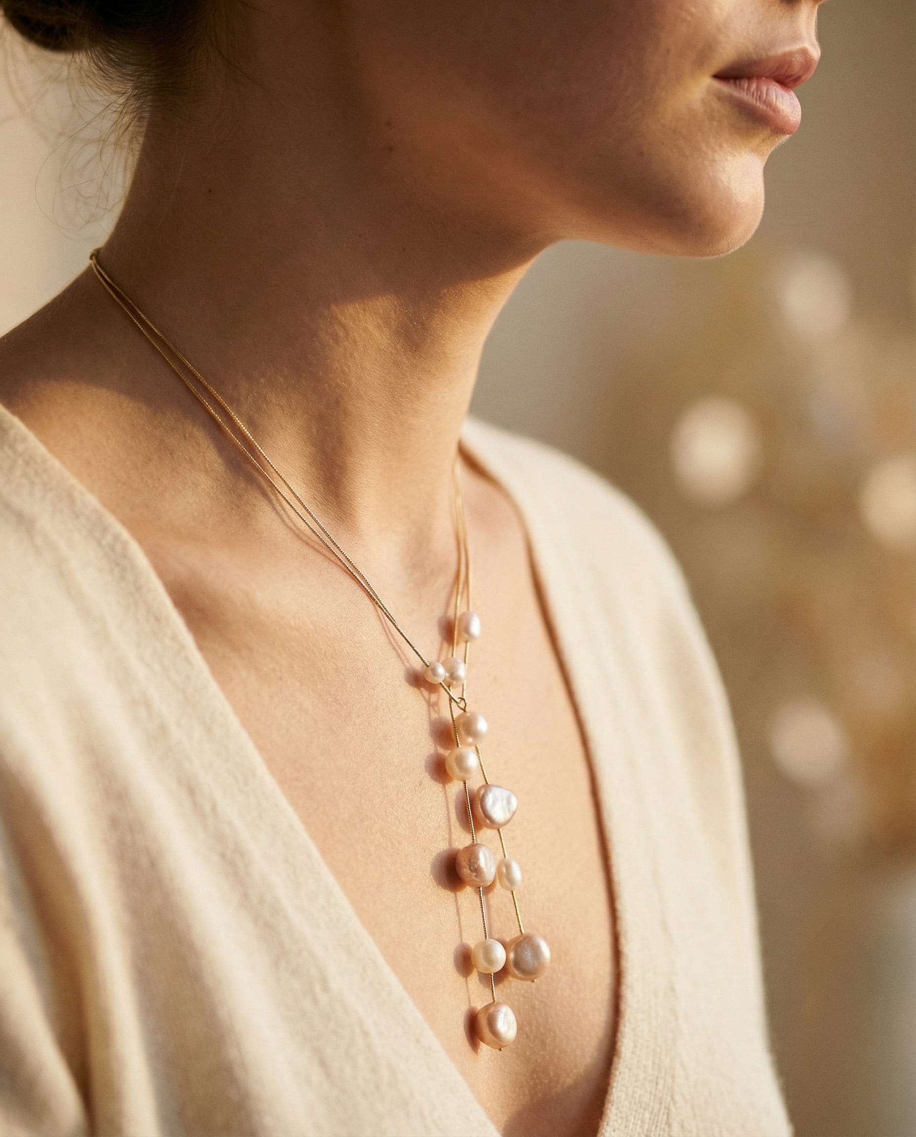 Elegant Pearl Drop Necklace