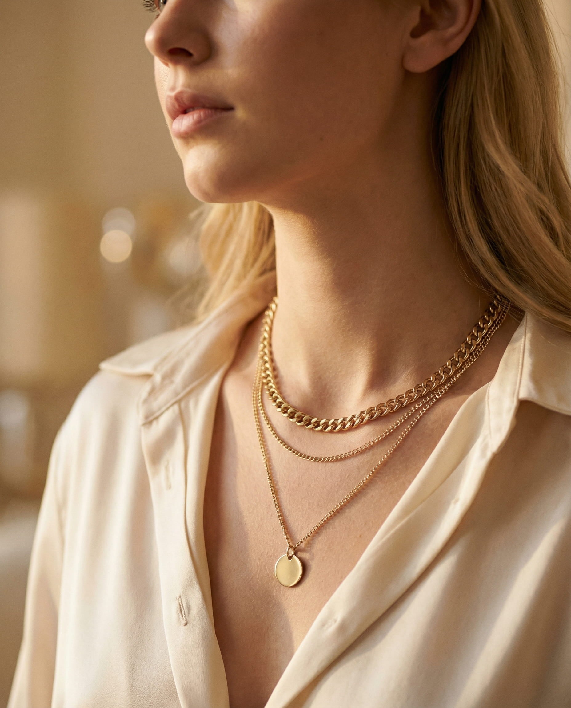 Gold and Silver Plated Necklace