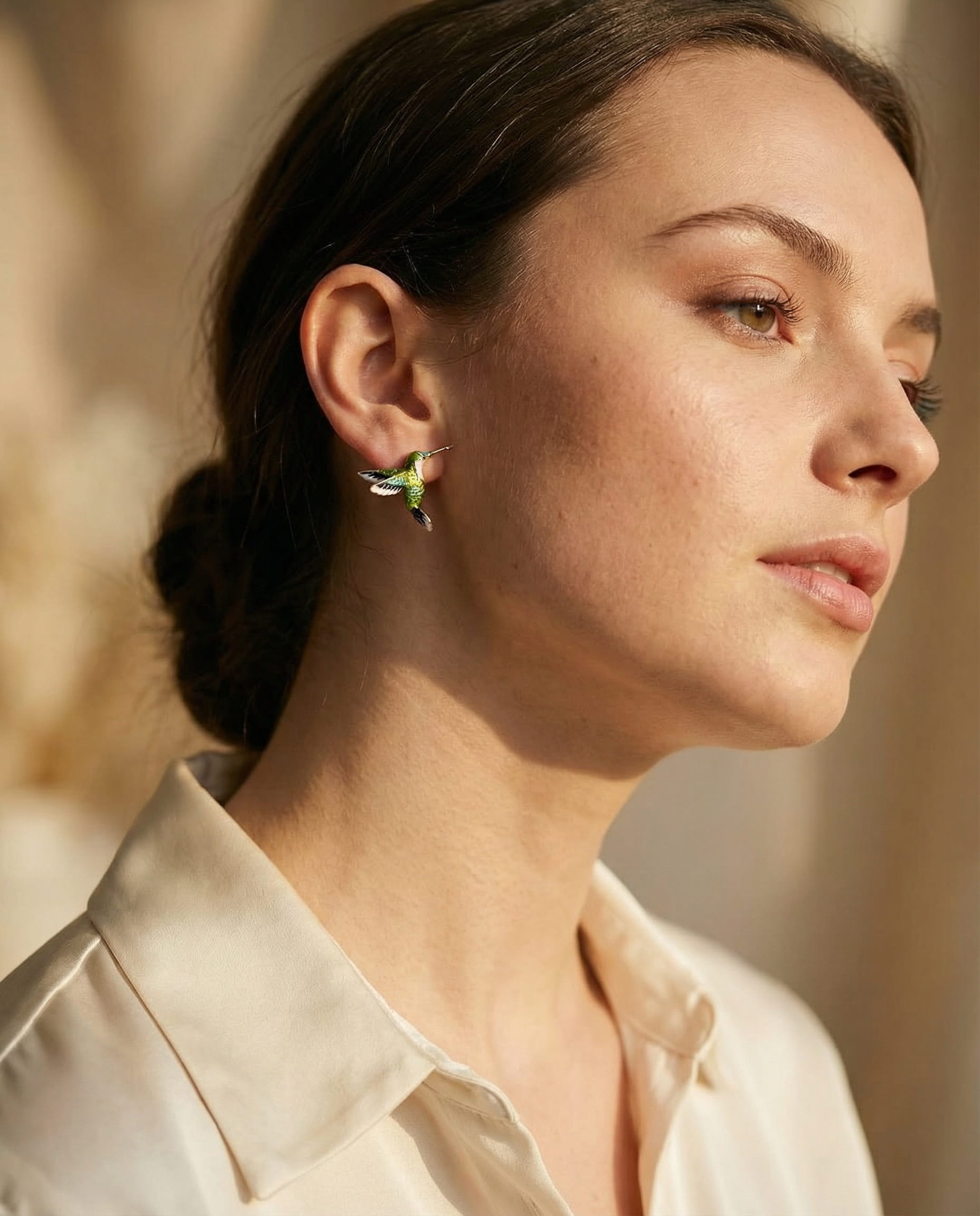 Creative Hummingbird Shaped Statement Earrings