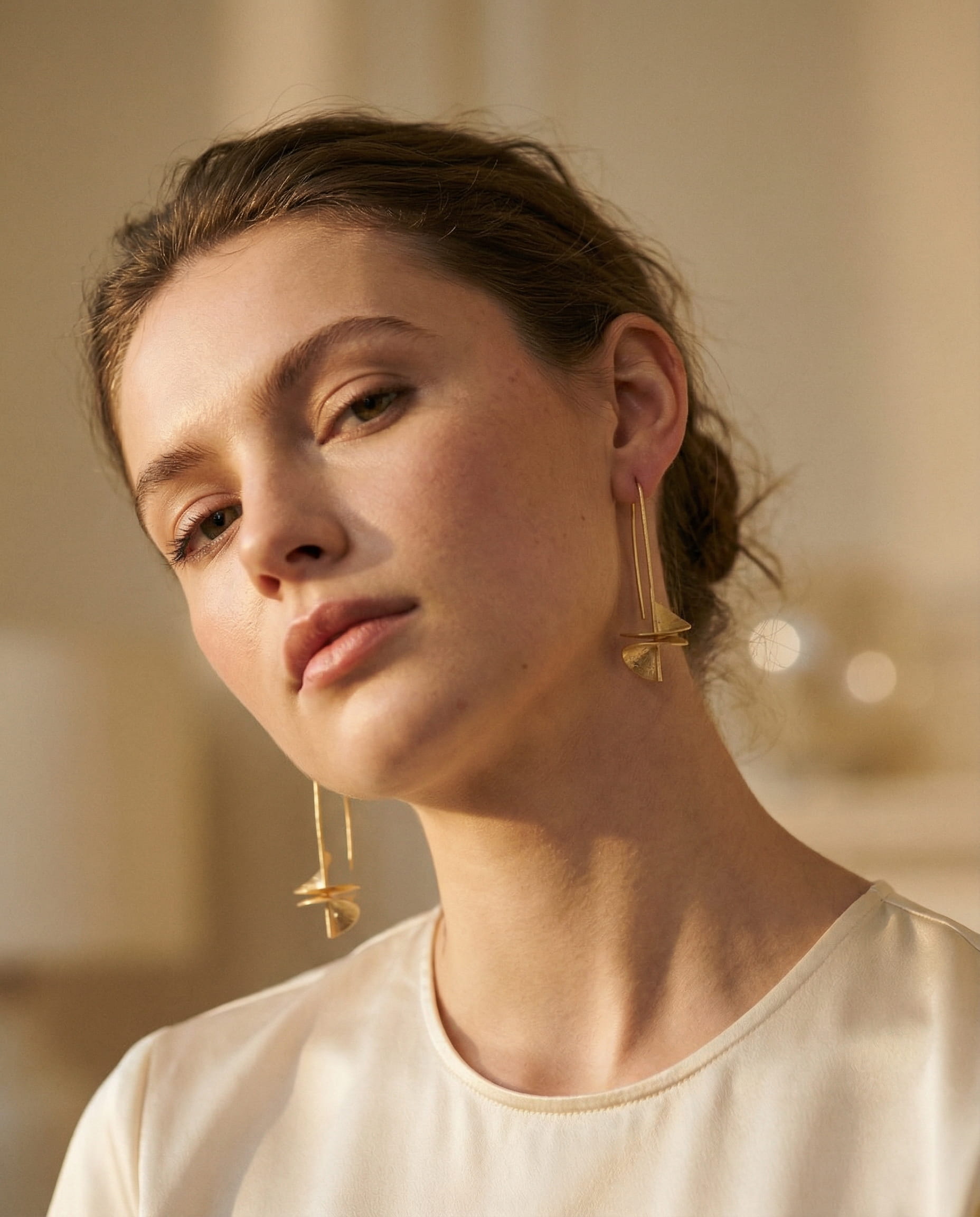 Elegant Gold Scale Earrings