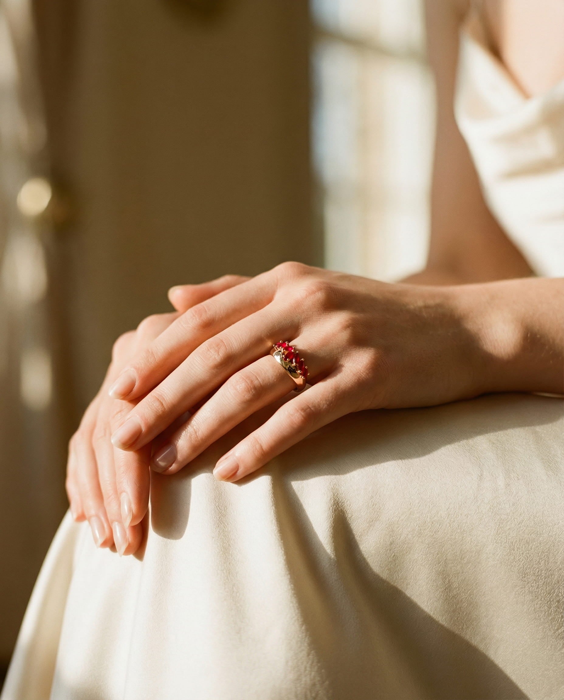 Elegant Red Crystal Ring