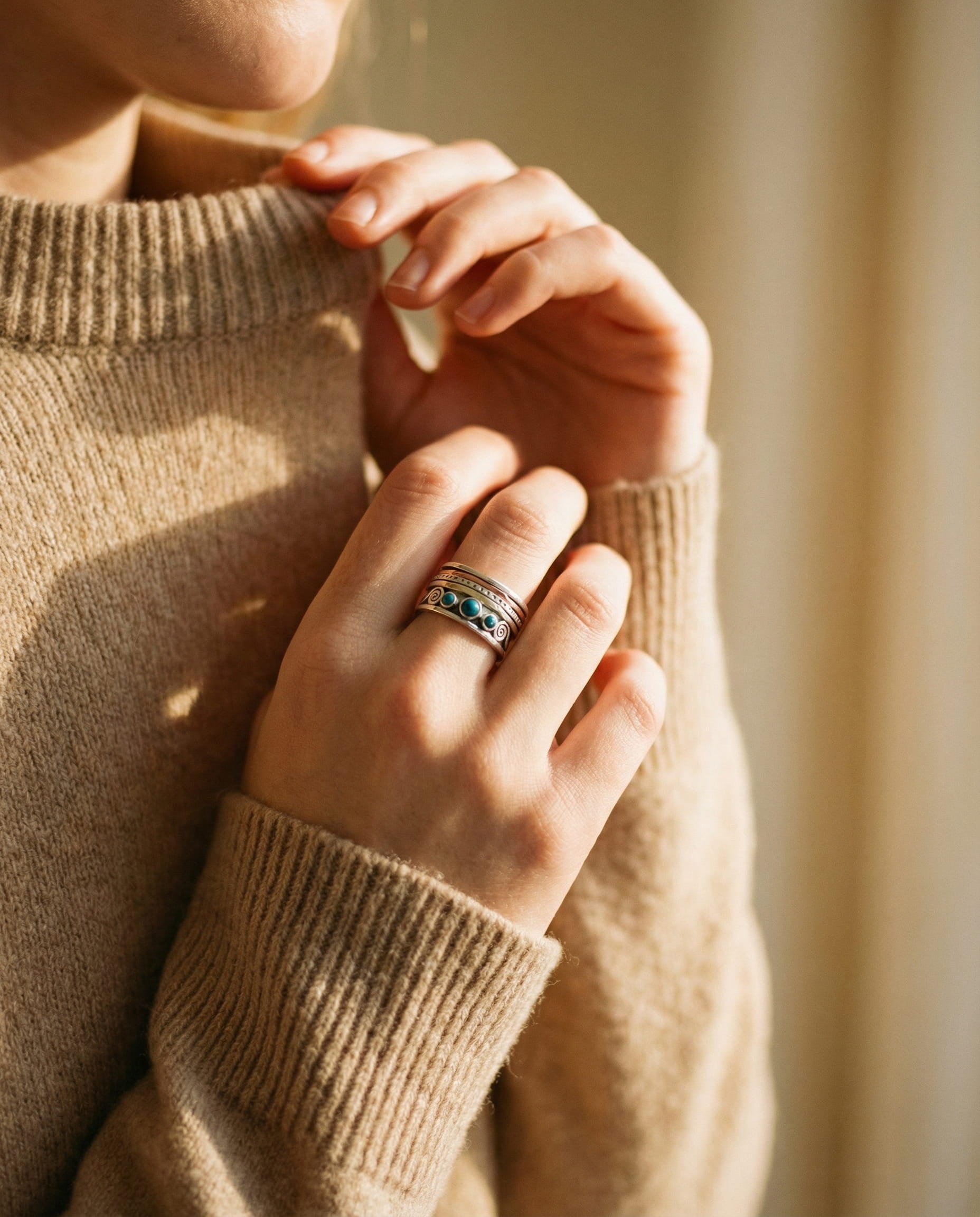 Bohemian Sapphire Meditation Ring