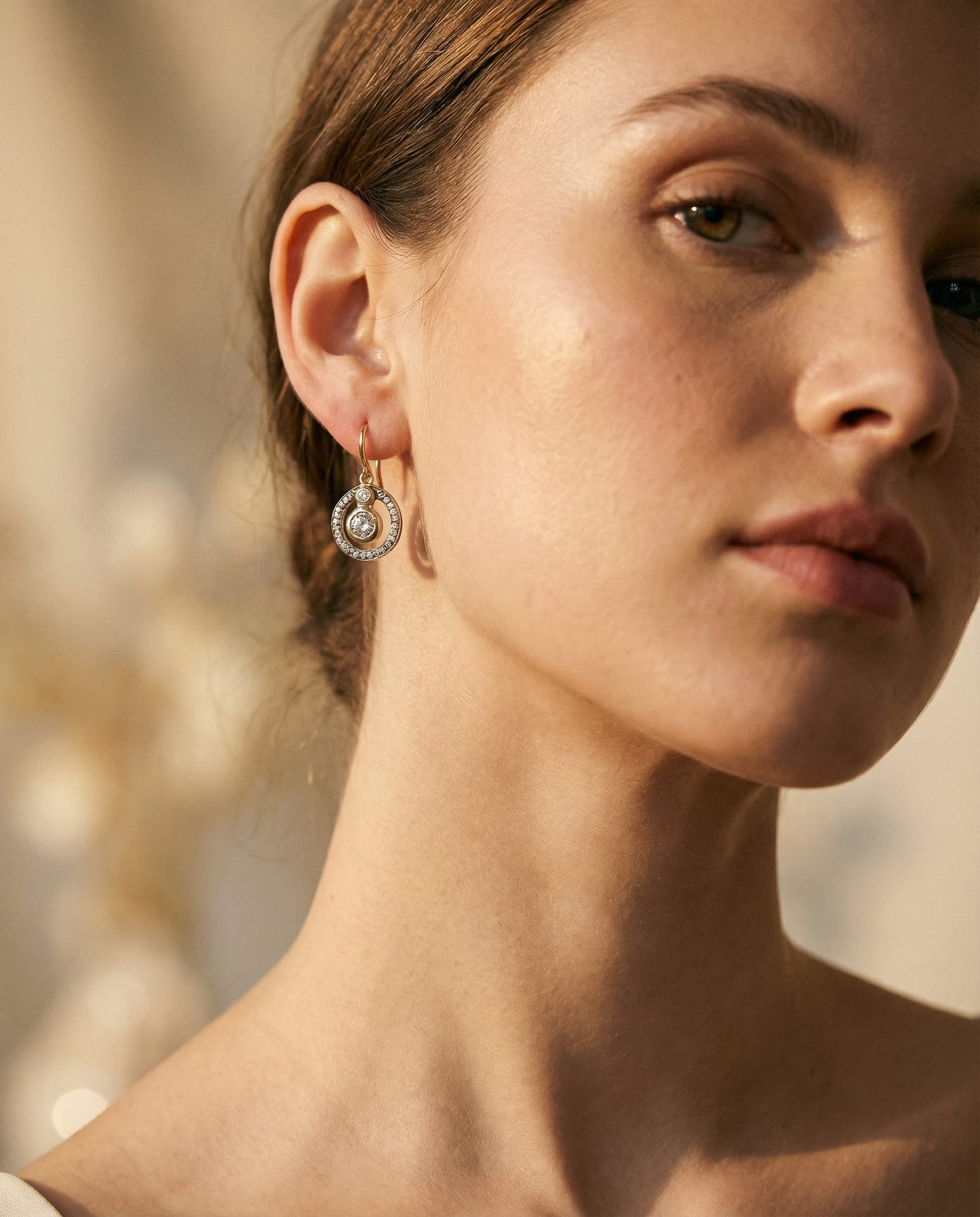 Classic Gold Cubic Zirconia Earrings