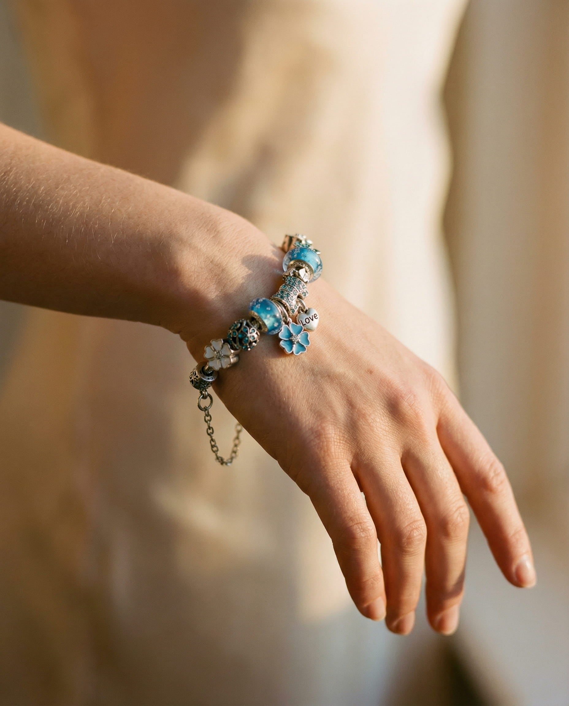 Vintage Blue Silver Bracelets