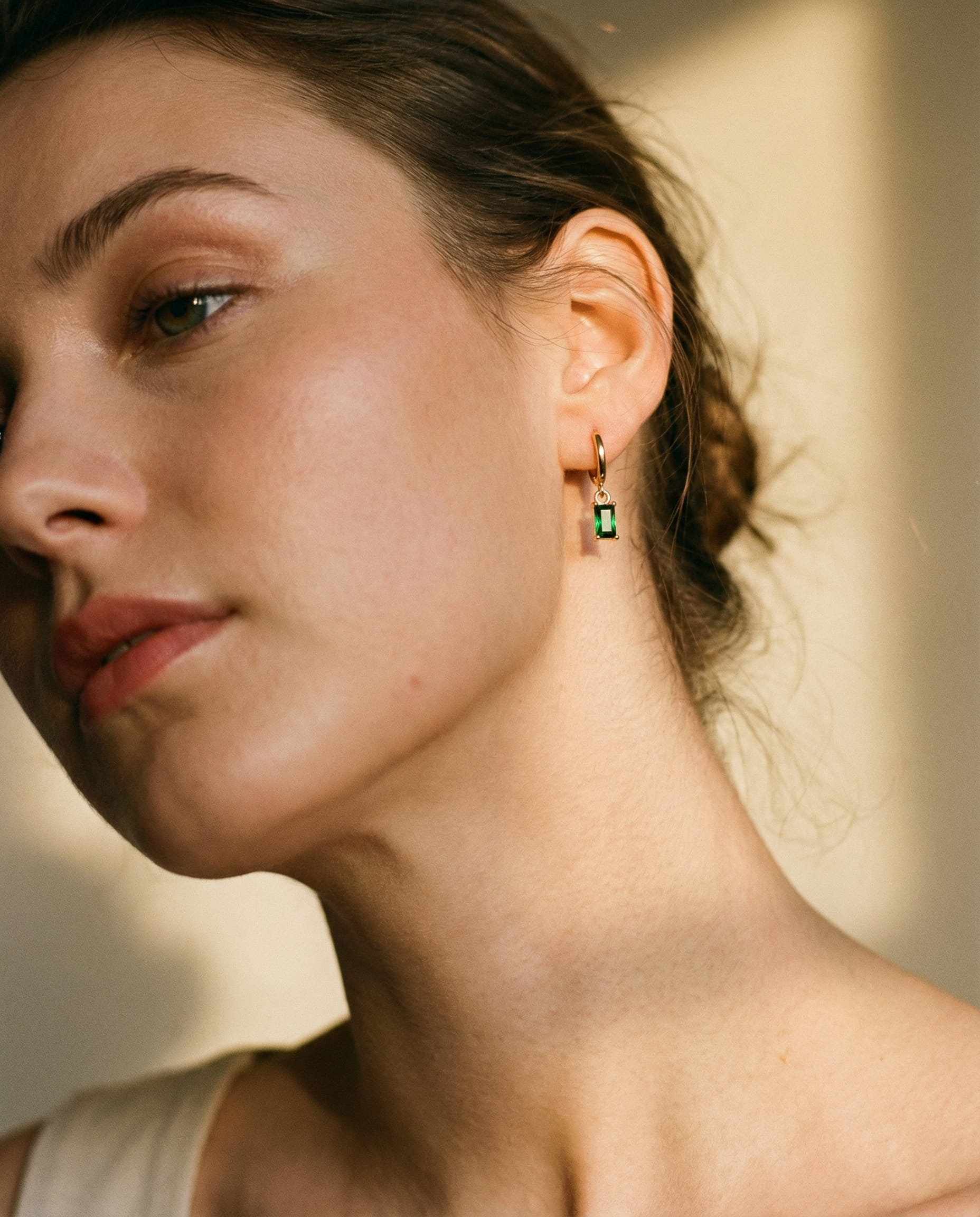 Luisa Elegant Emerald Earrings