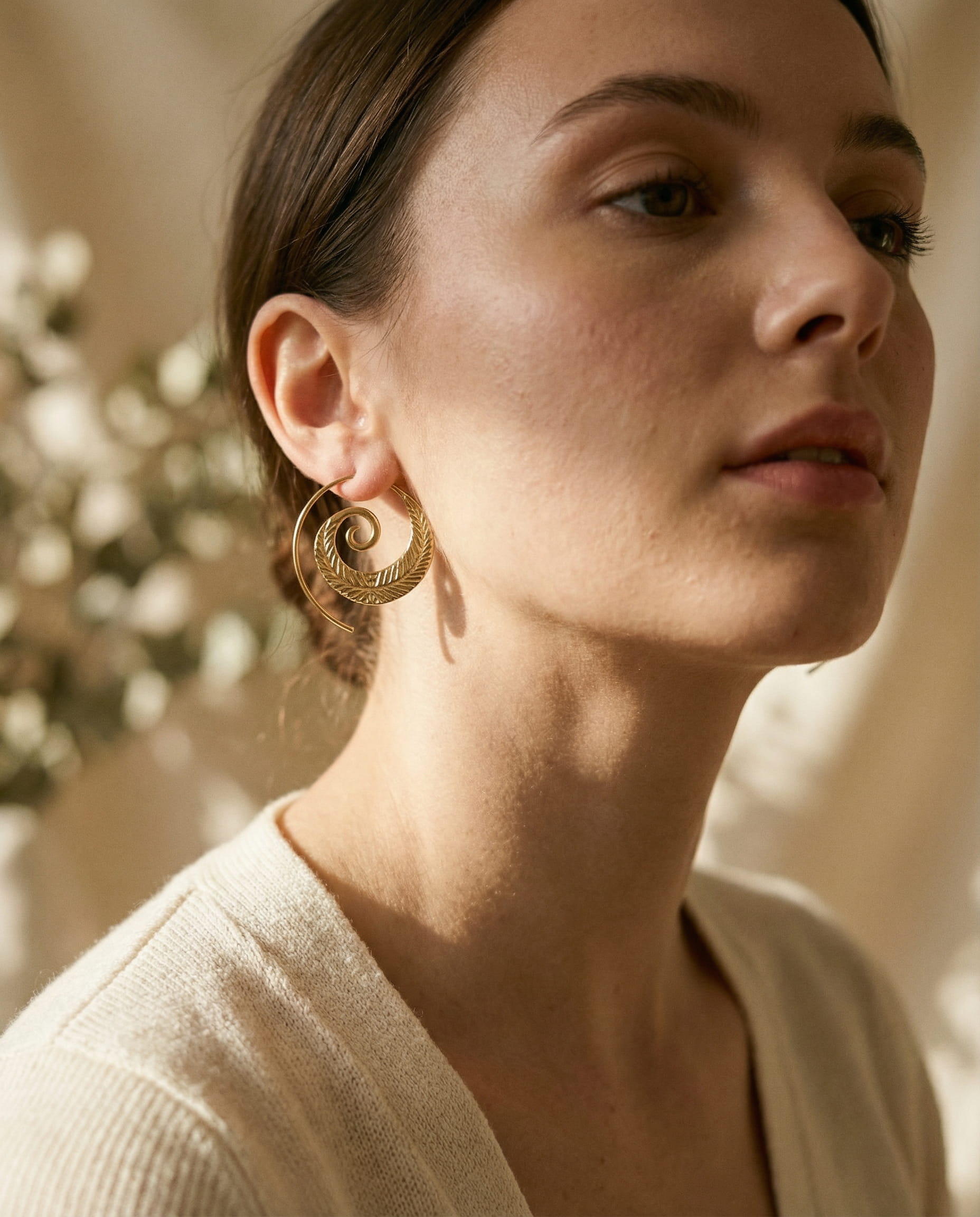 Vintage Gold Spiral Earrings