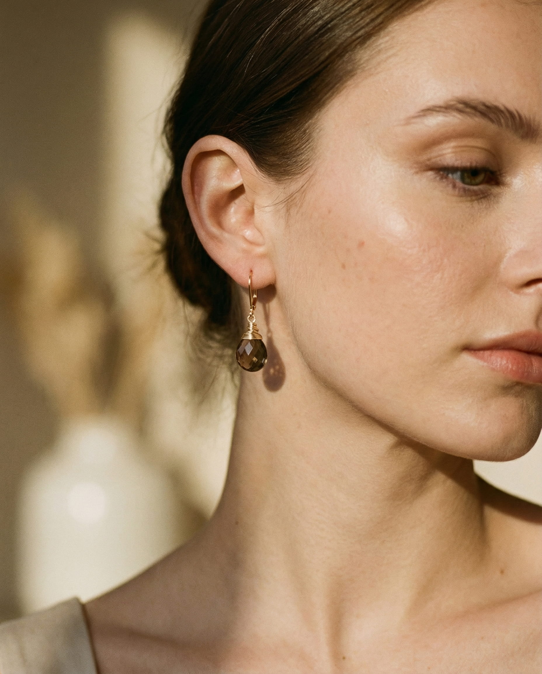 Gold Desert Crystal Earrings