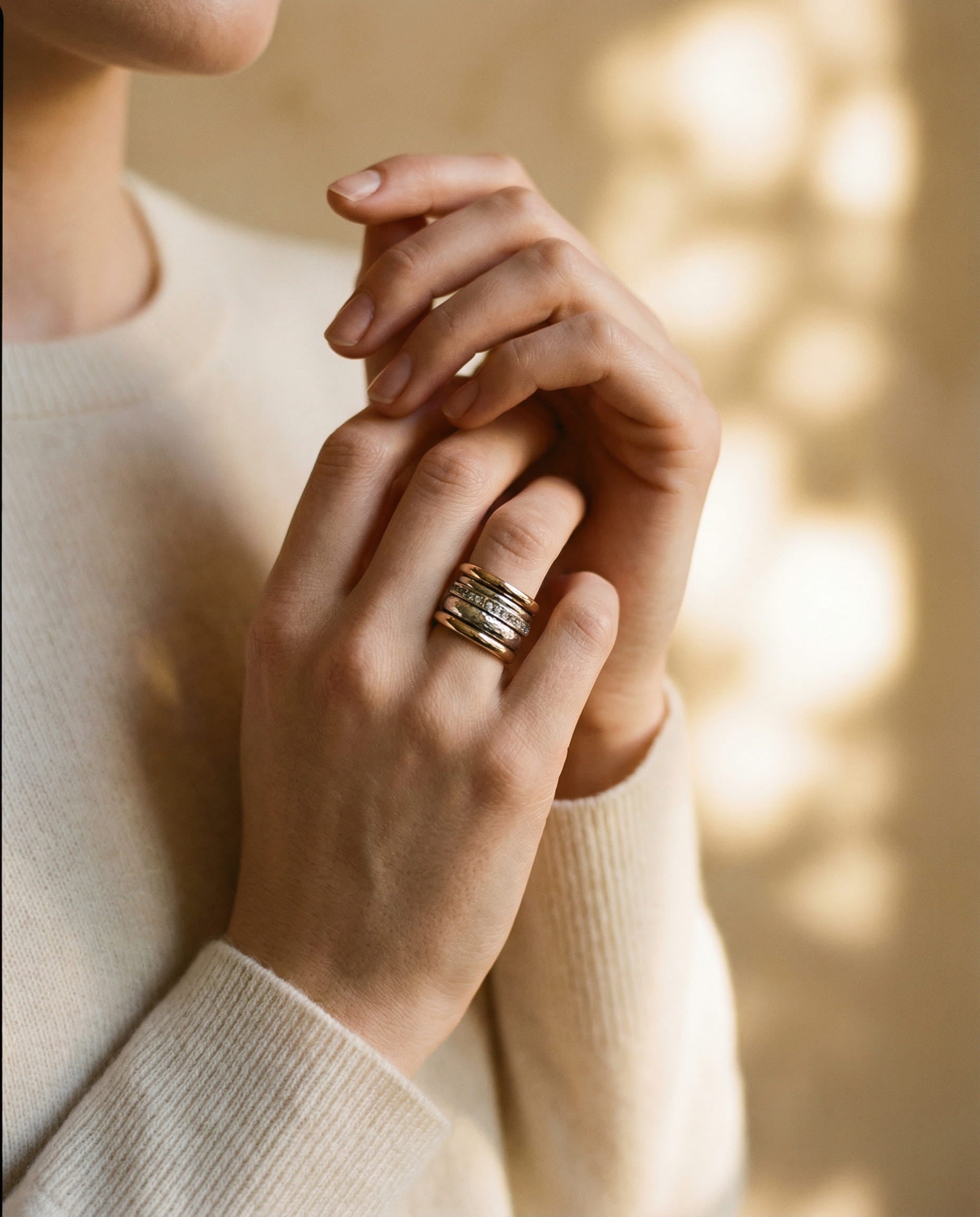 Vintage Thick Layered Gold Ring