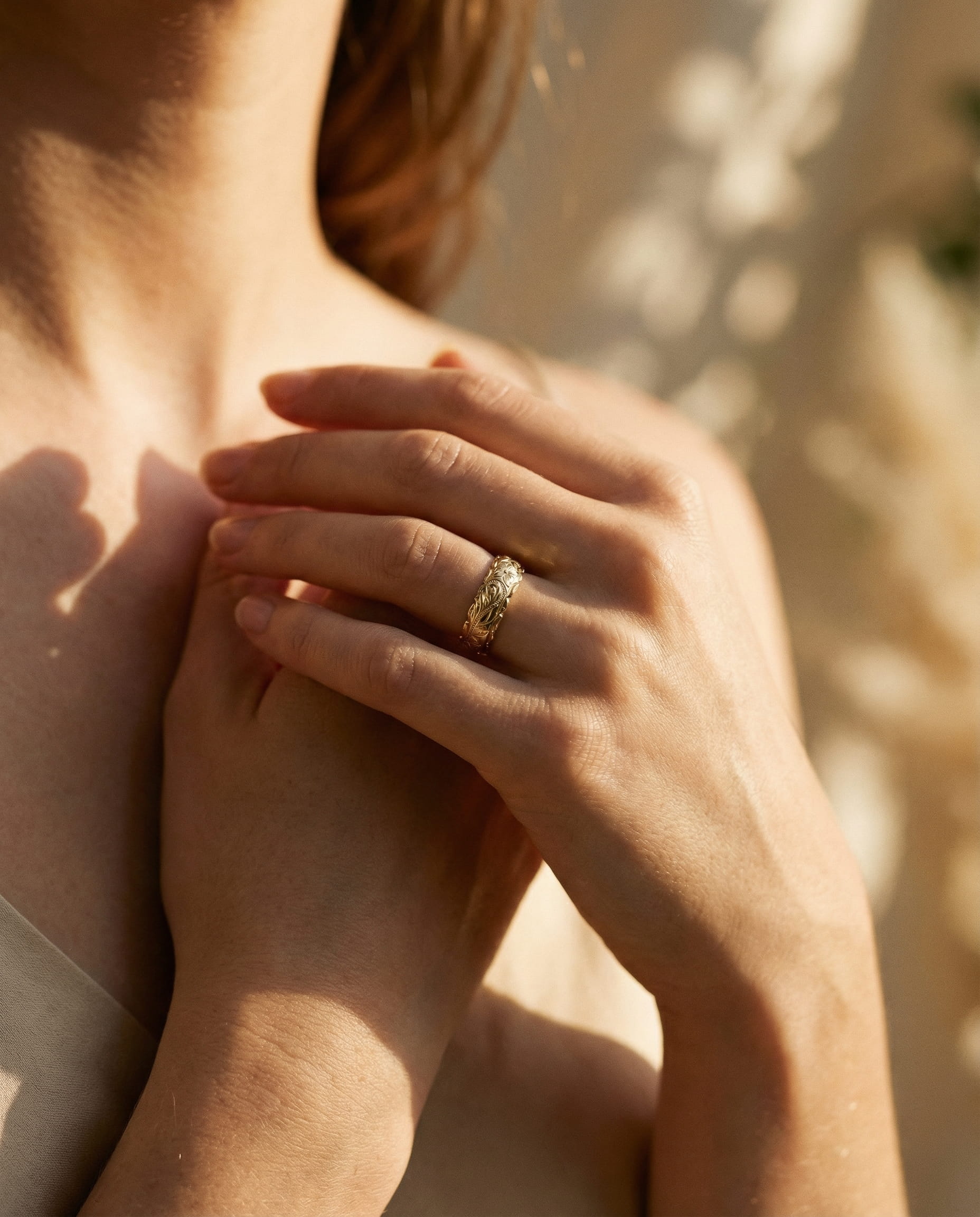 Vintage Gold Flower Ring