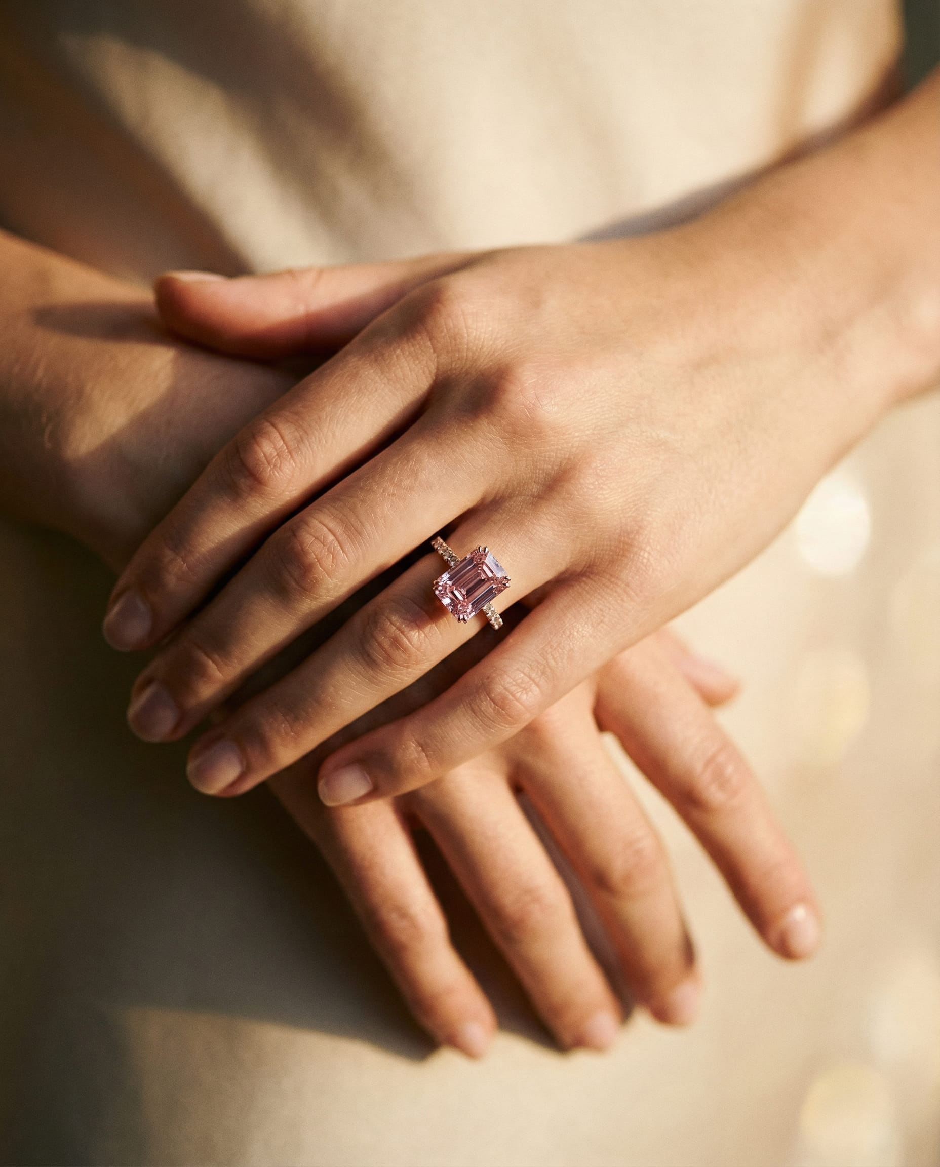 Dreamy Pink Crystal Ring