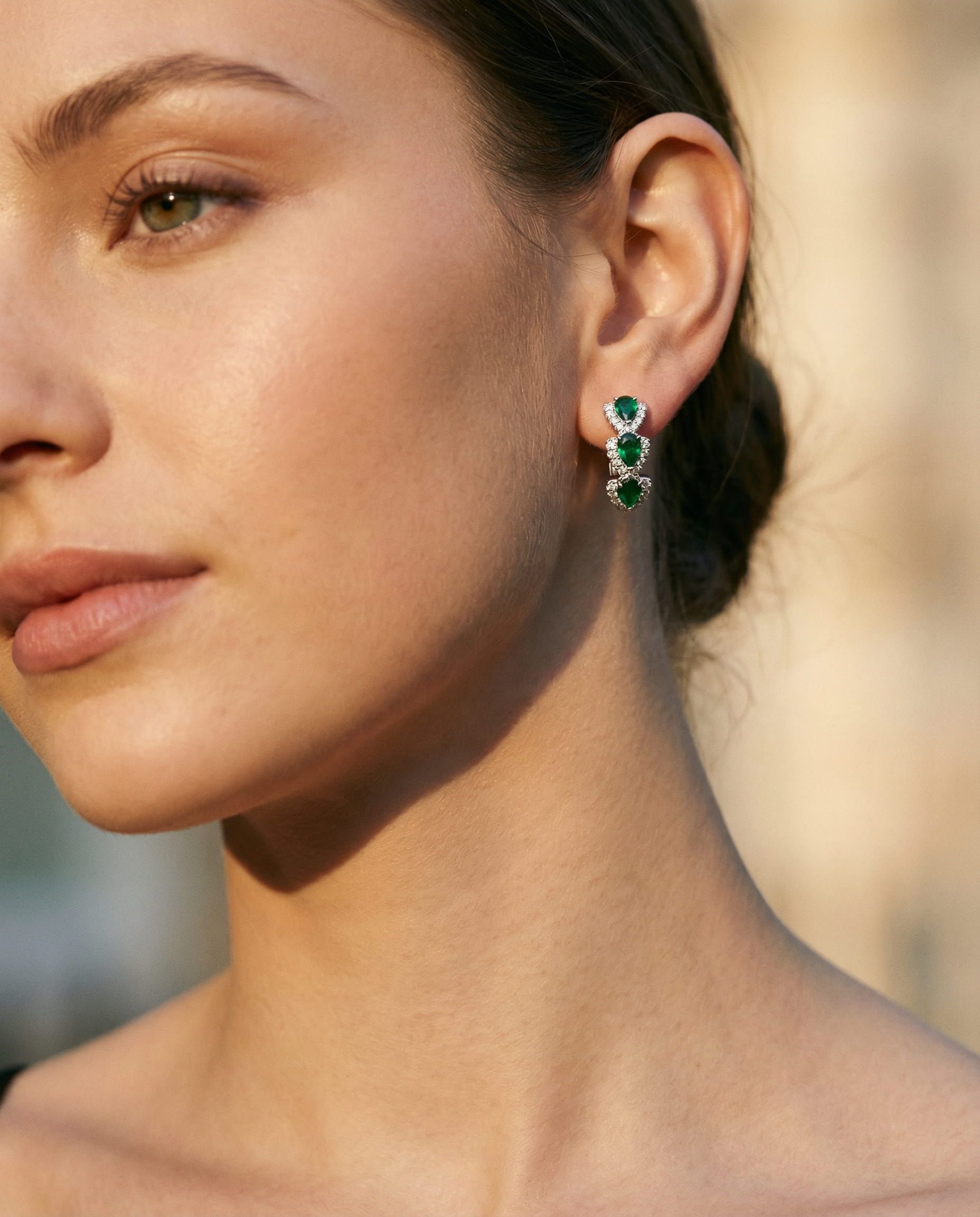 Sparkling Crystal Hoop Earrings