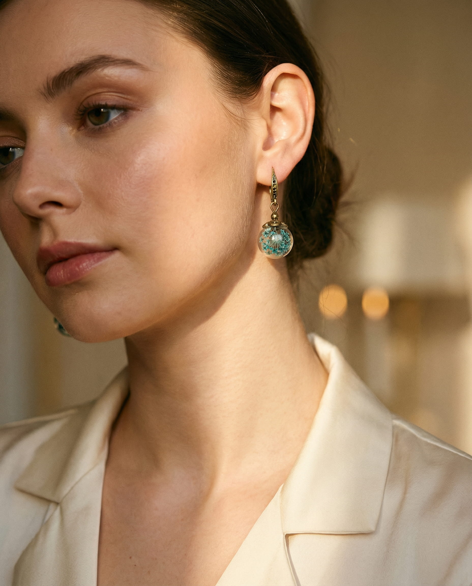 Vintage Antique Gold Floral Earrings