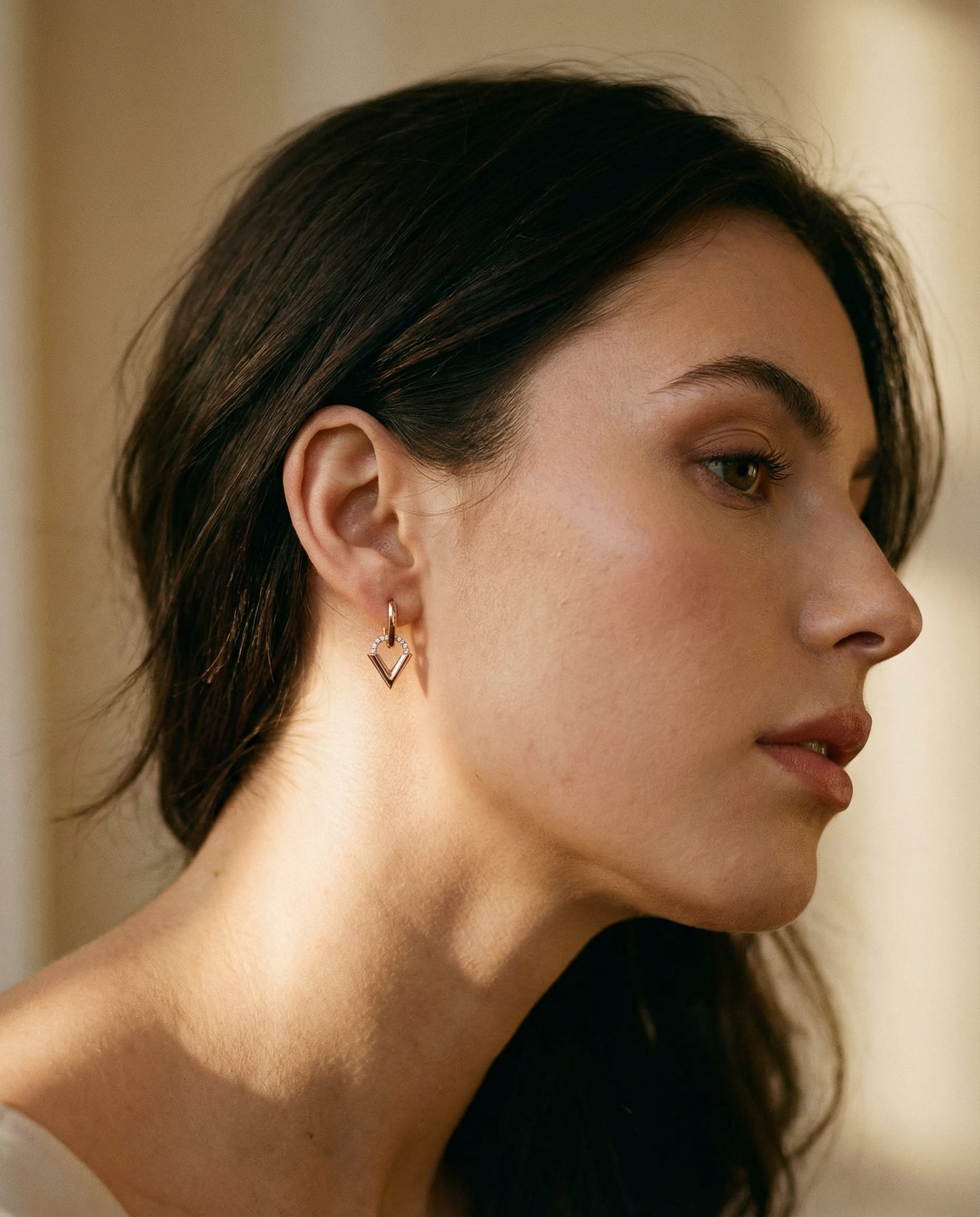 Elegant Gold Triangle Earrings