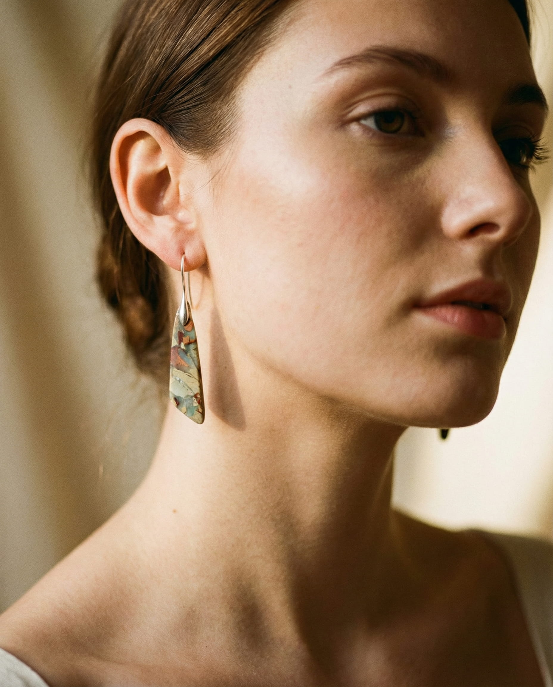 Vintage Earrings with Natural Stones