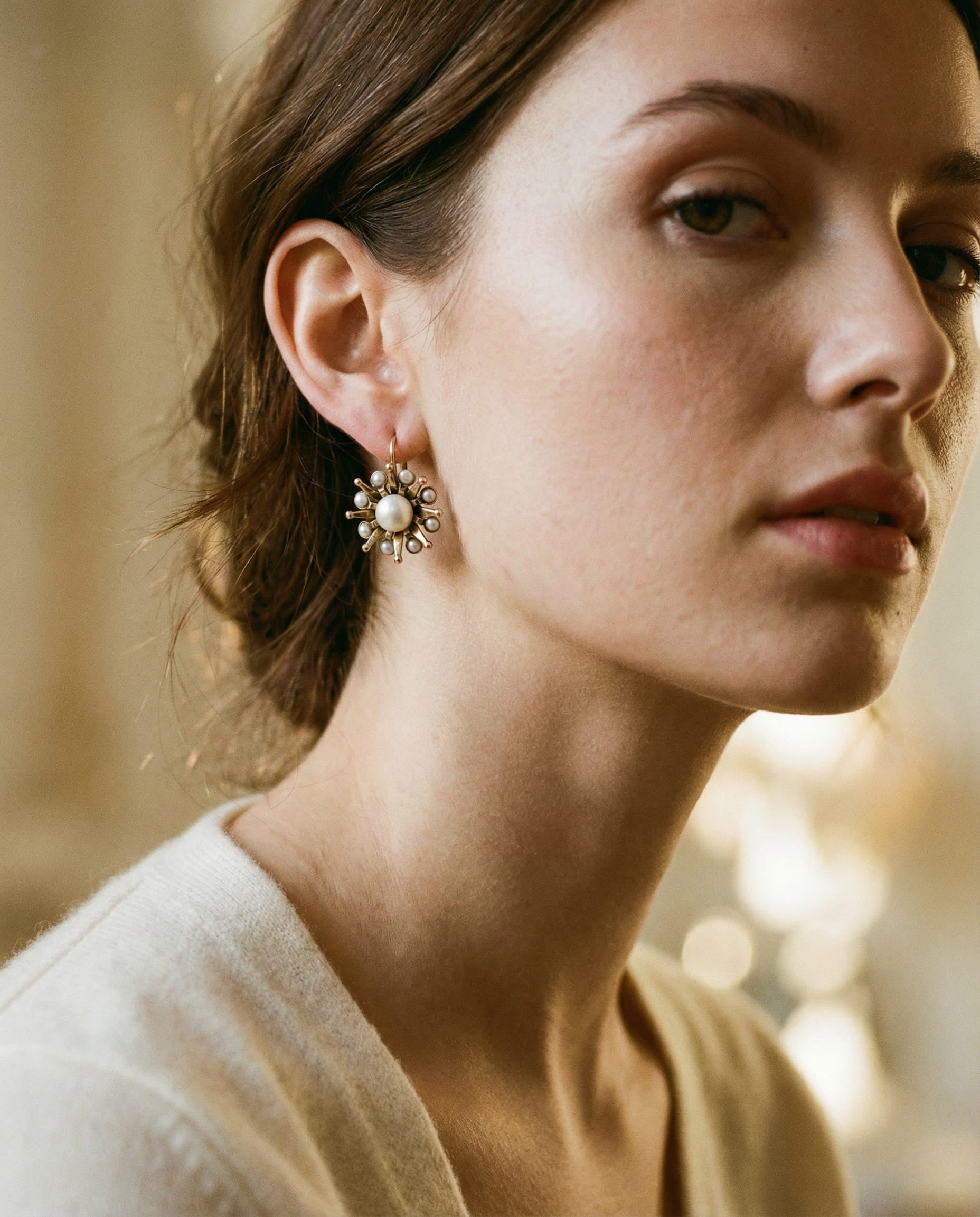 Vintage Starlight Pearl Earrings