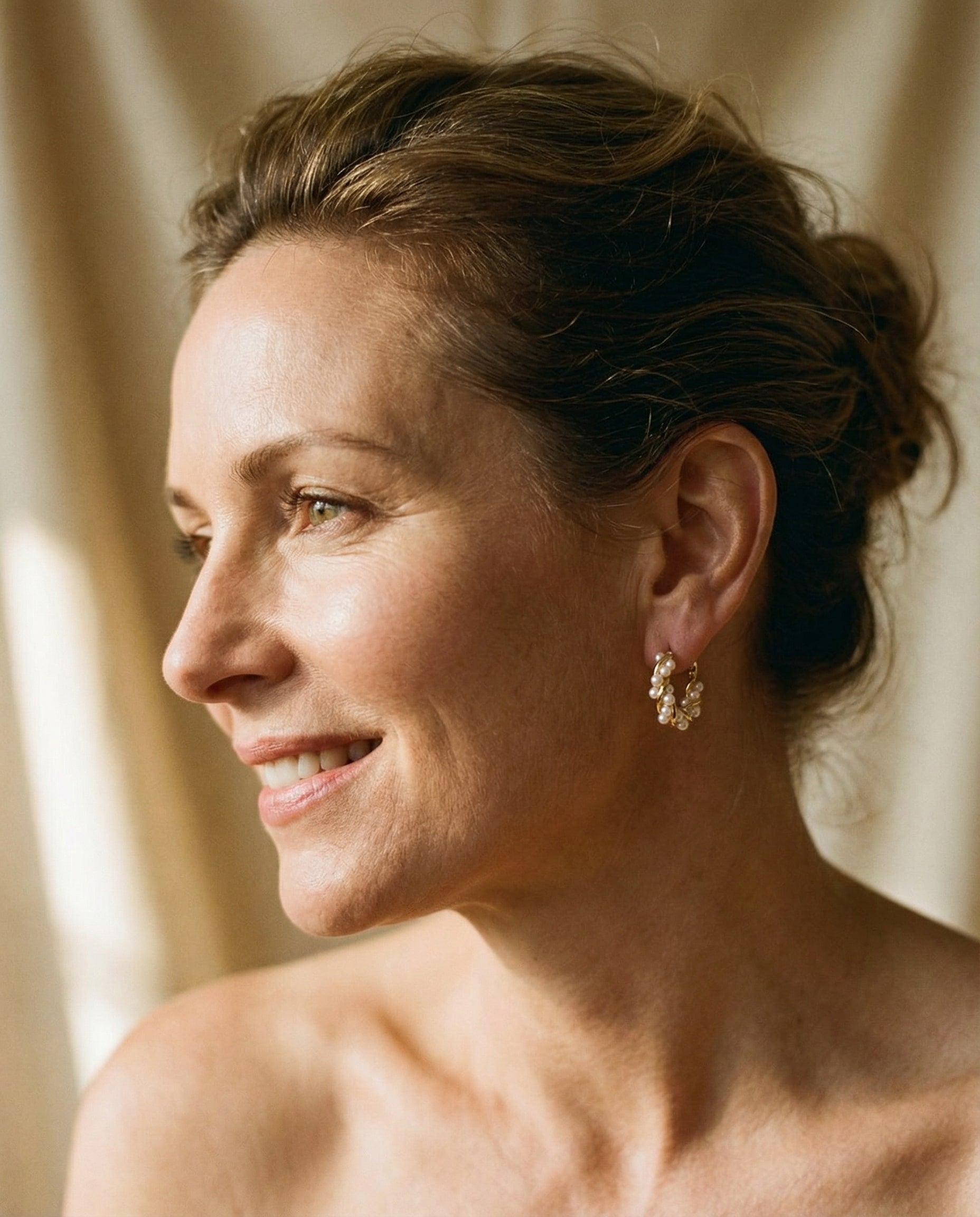 Elegant Round Pearl Earrings