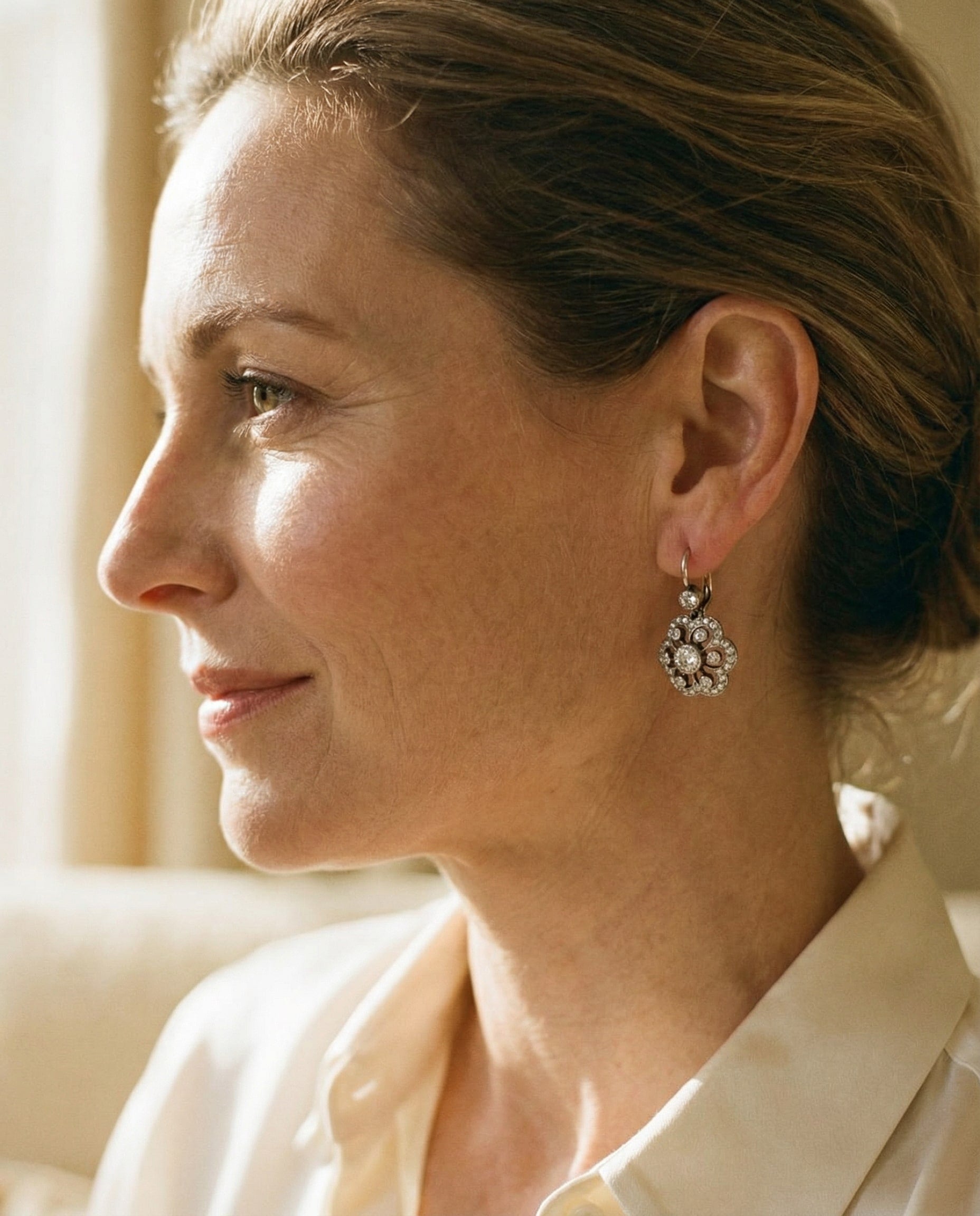 Vintage Crystal Mandala Earrings