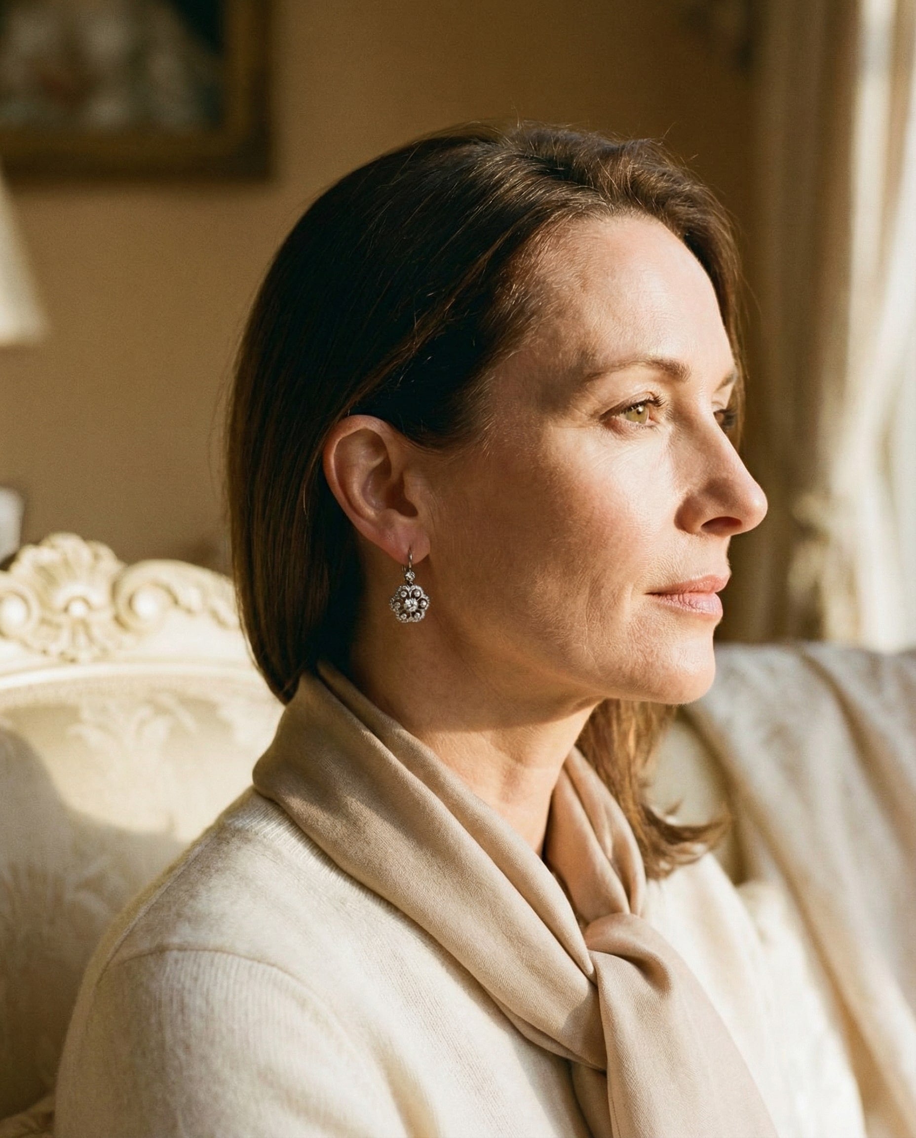 Vintage Crystal Mandala Earrings