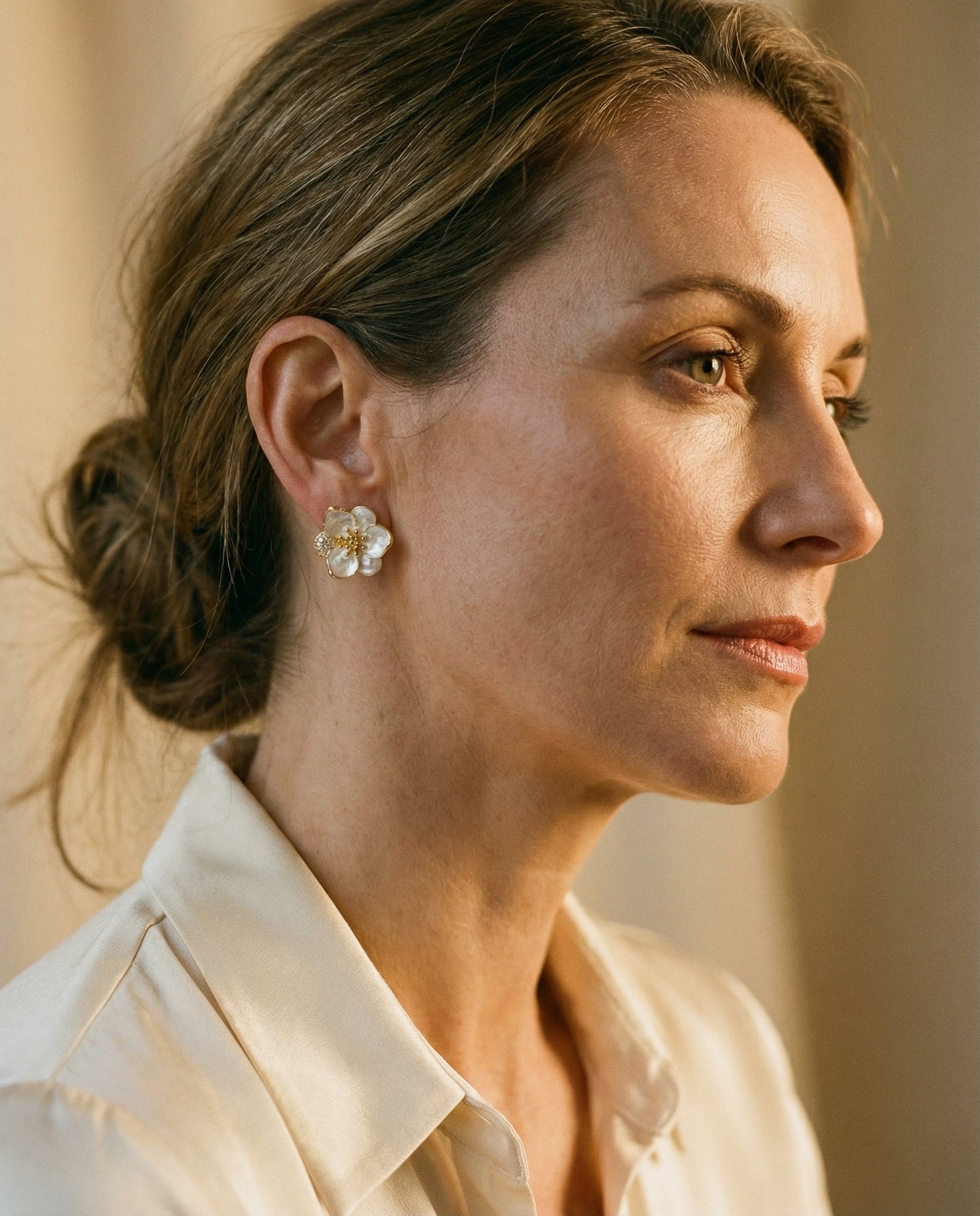 Elegant Gold Petal Earrings