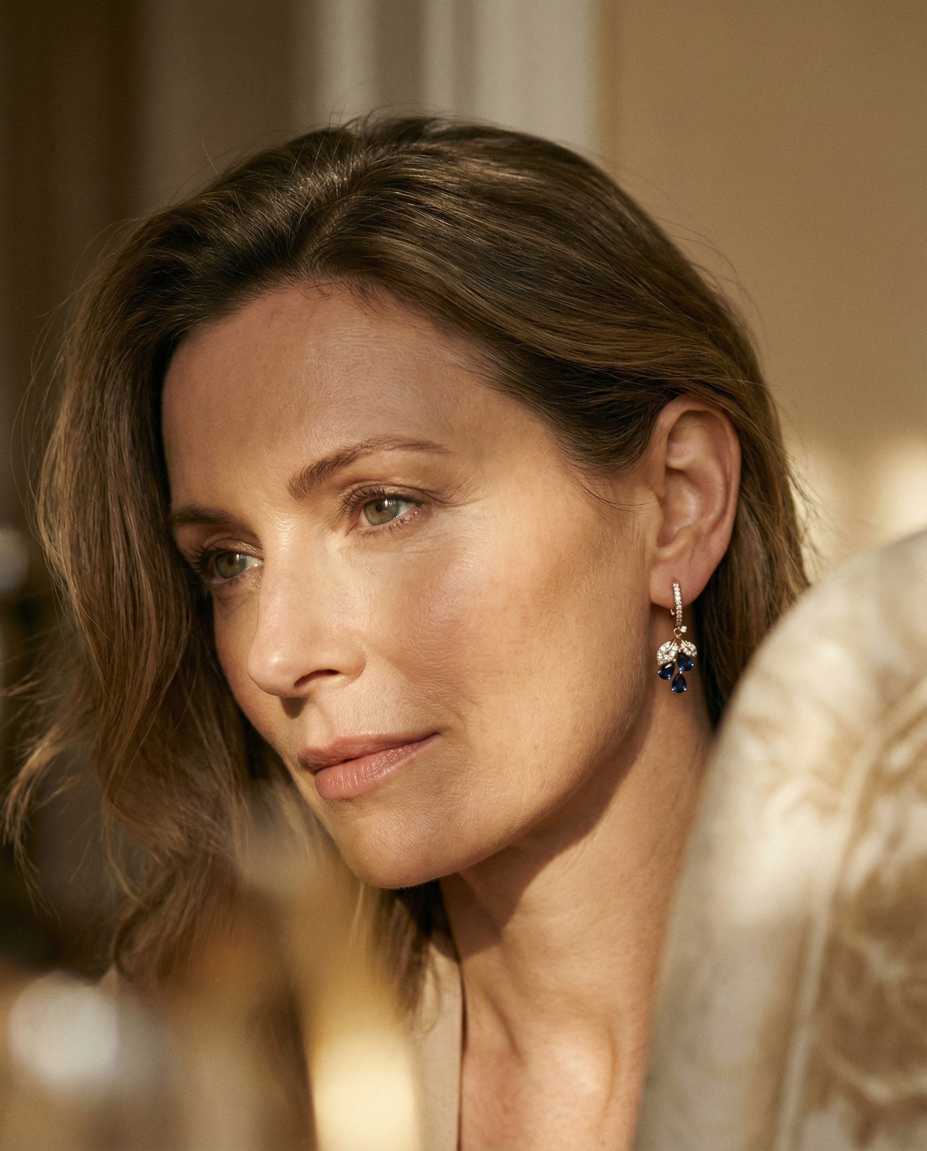 Elegant Blue Crystal Earrings