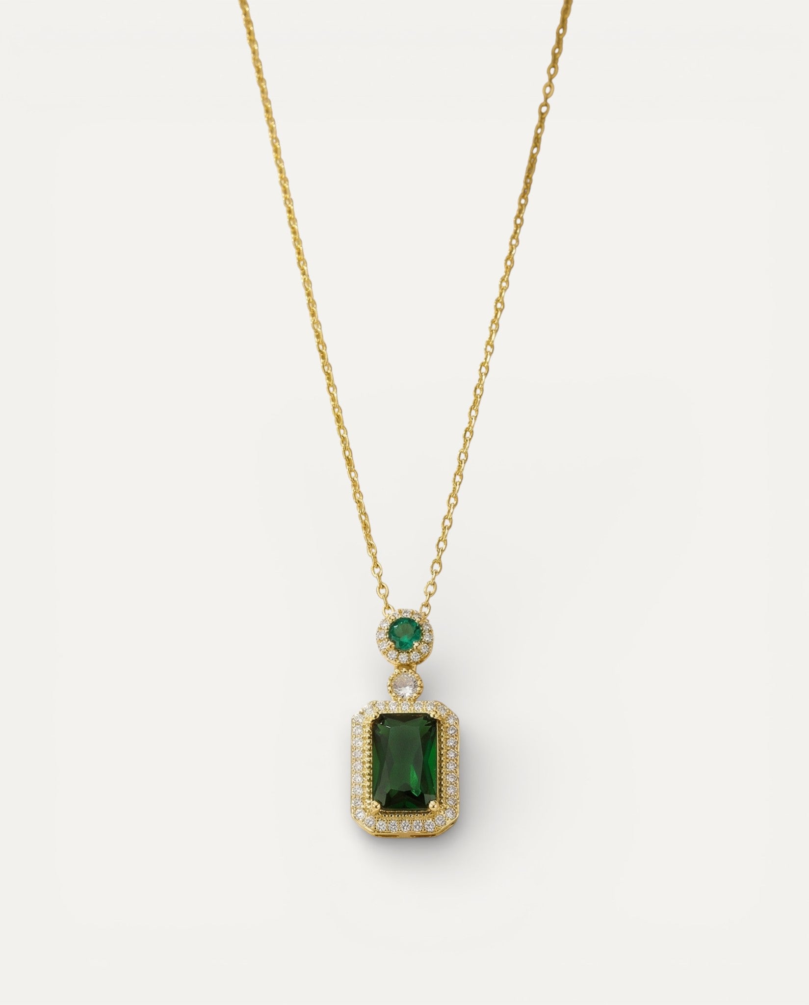 Greta Emerald Stone Necklace