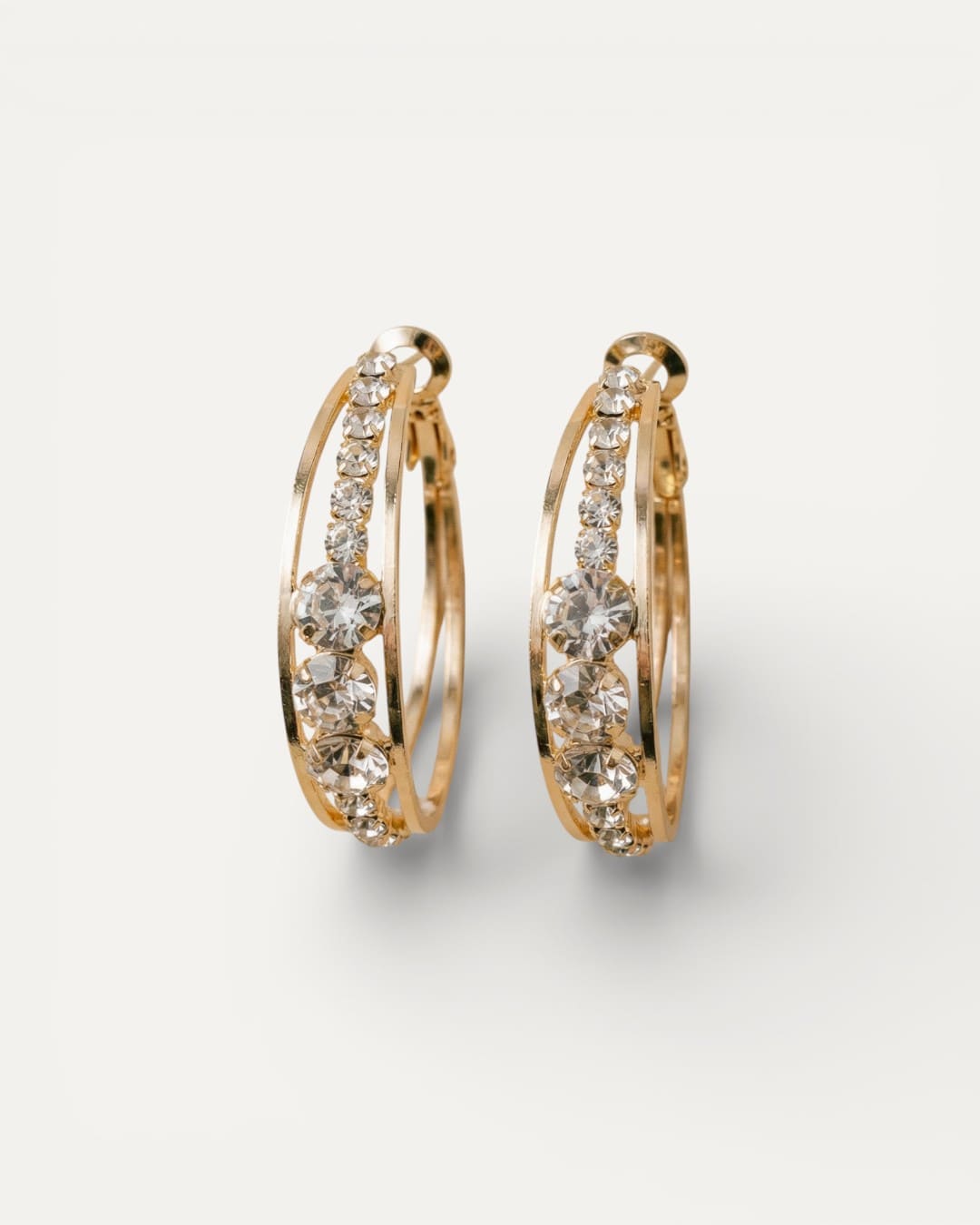 Elegant Sparkling Hoop Earrings